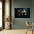 SHIMMERING WORLD SYMMETRY Selbstklebendes Horizontal-Poster