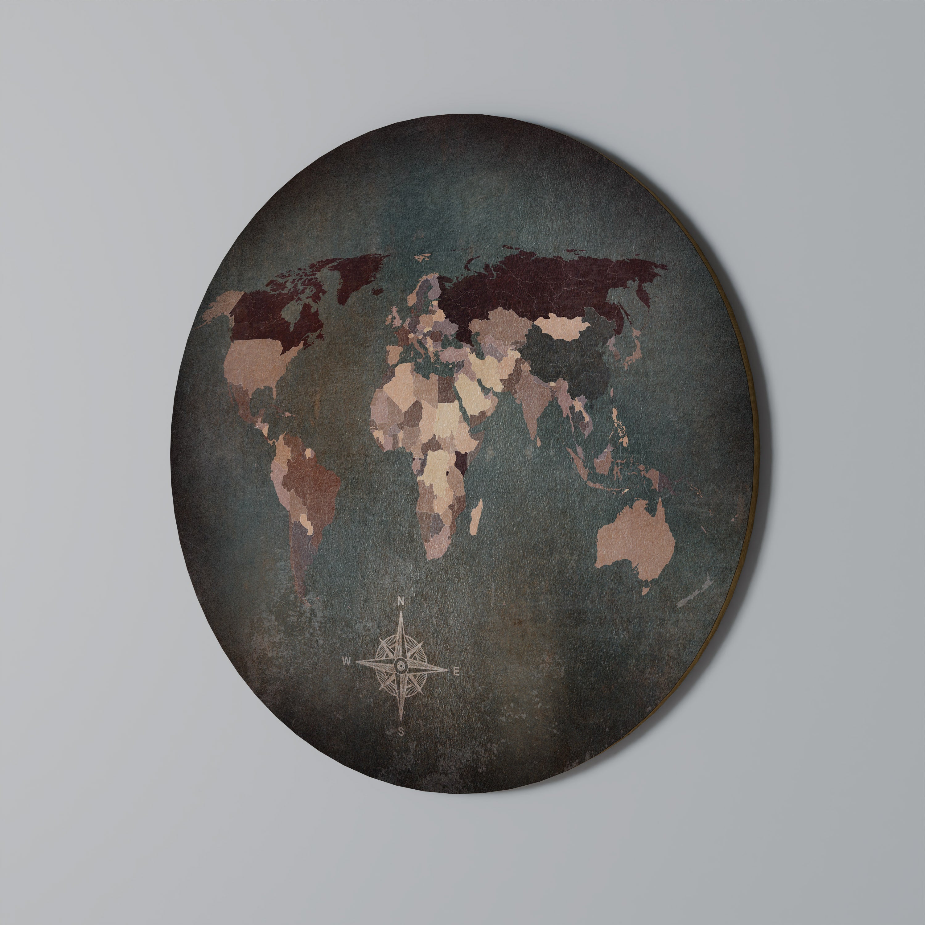 EARTH'S ARTISTIC TESSERAE Runde Wandkunst