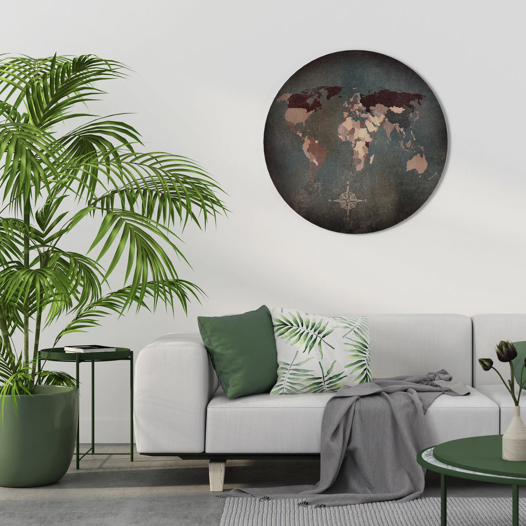 EARTH'S ARTISTIC TESSERAE Runde Wandkunst