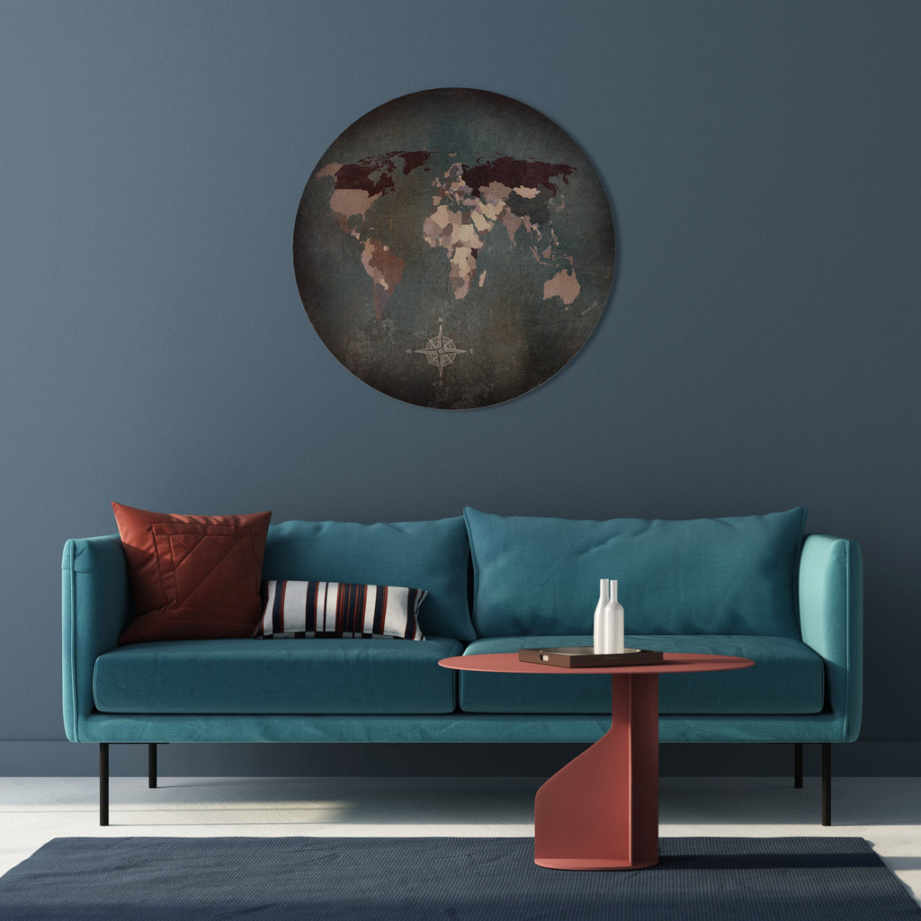 EARTH'S ARTISTIC TESSERAE Runde Wandkunst