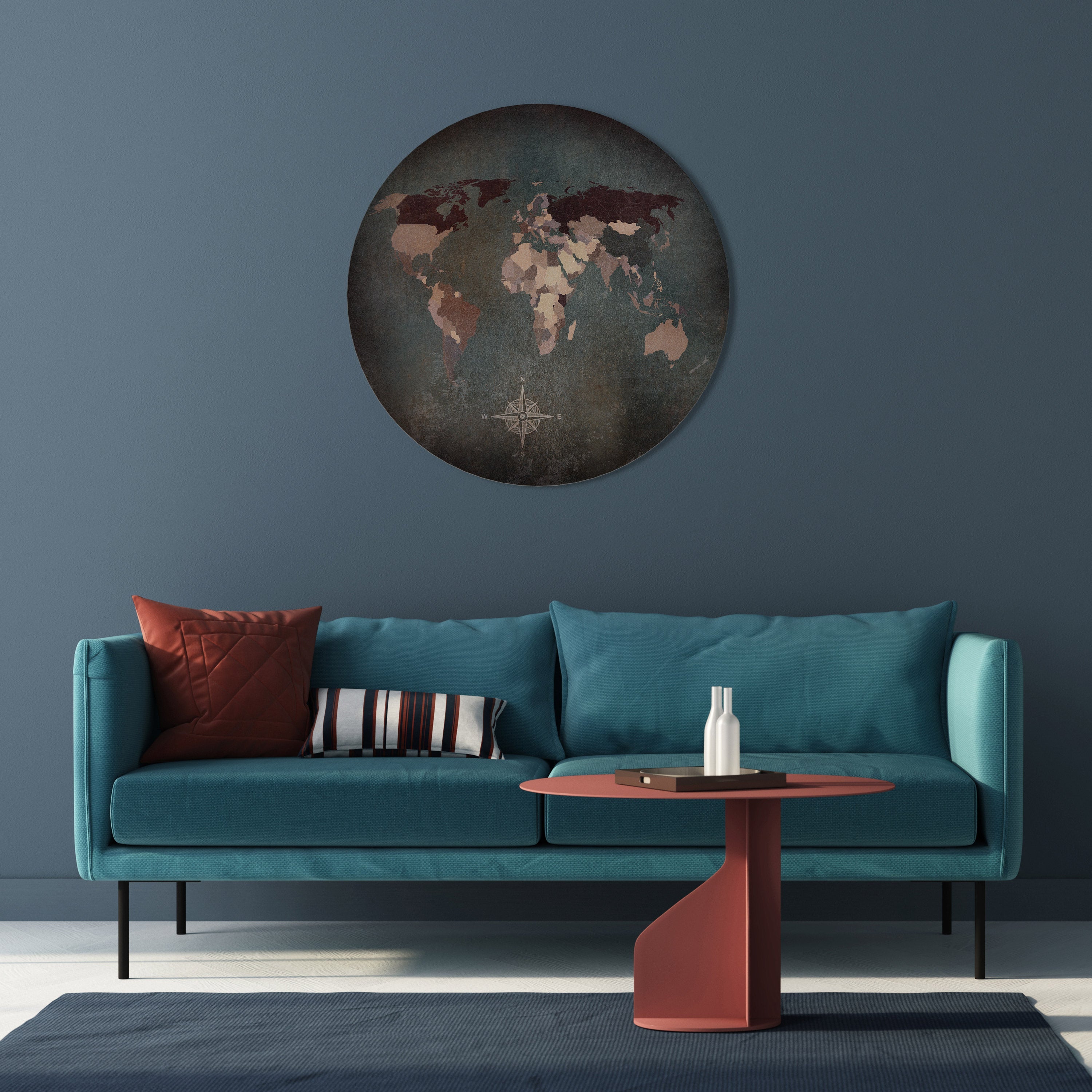 EARTH'S ARTISTIC TESSERAE Runde Wandkunst