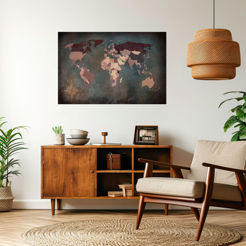 Horizontales Poster „EARTH'S ARTISTIC TESSERAE“ zum Abziehen und Aufkleben