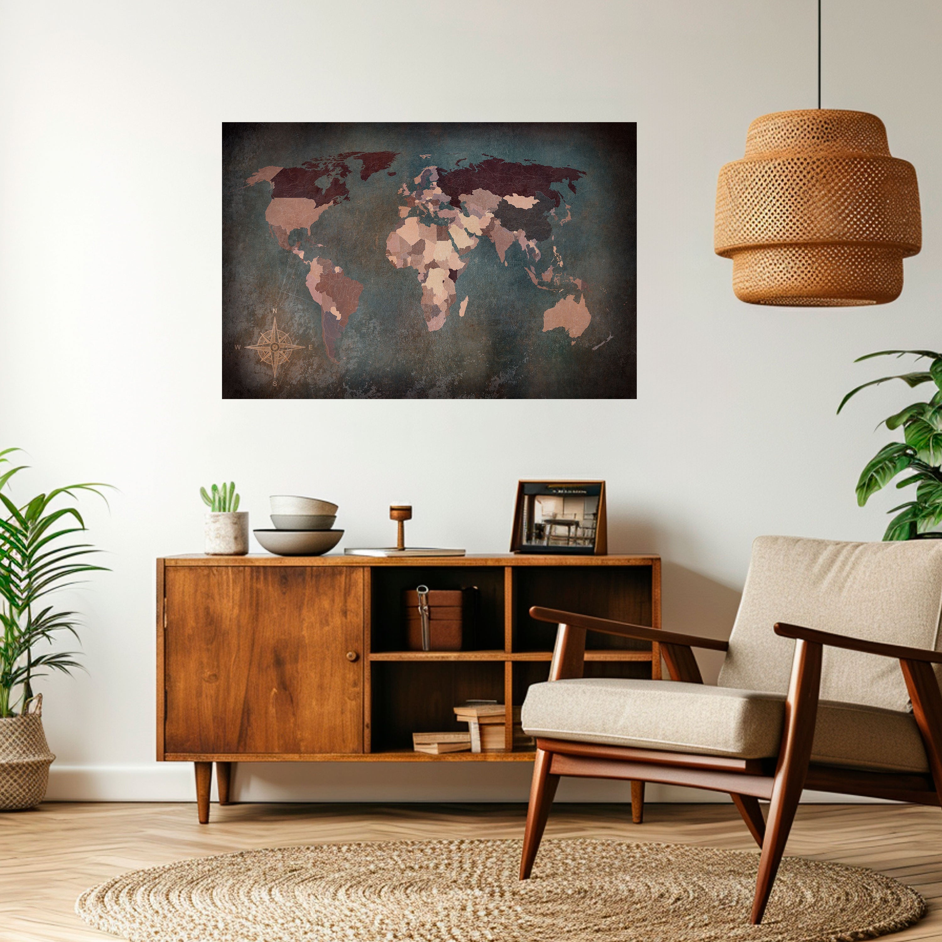 Horizontales Poster „EARTH'S ARTISTIC TESSERAE“ zum Abziehen und Aufkleben
