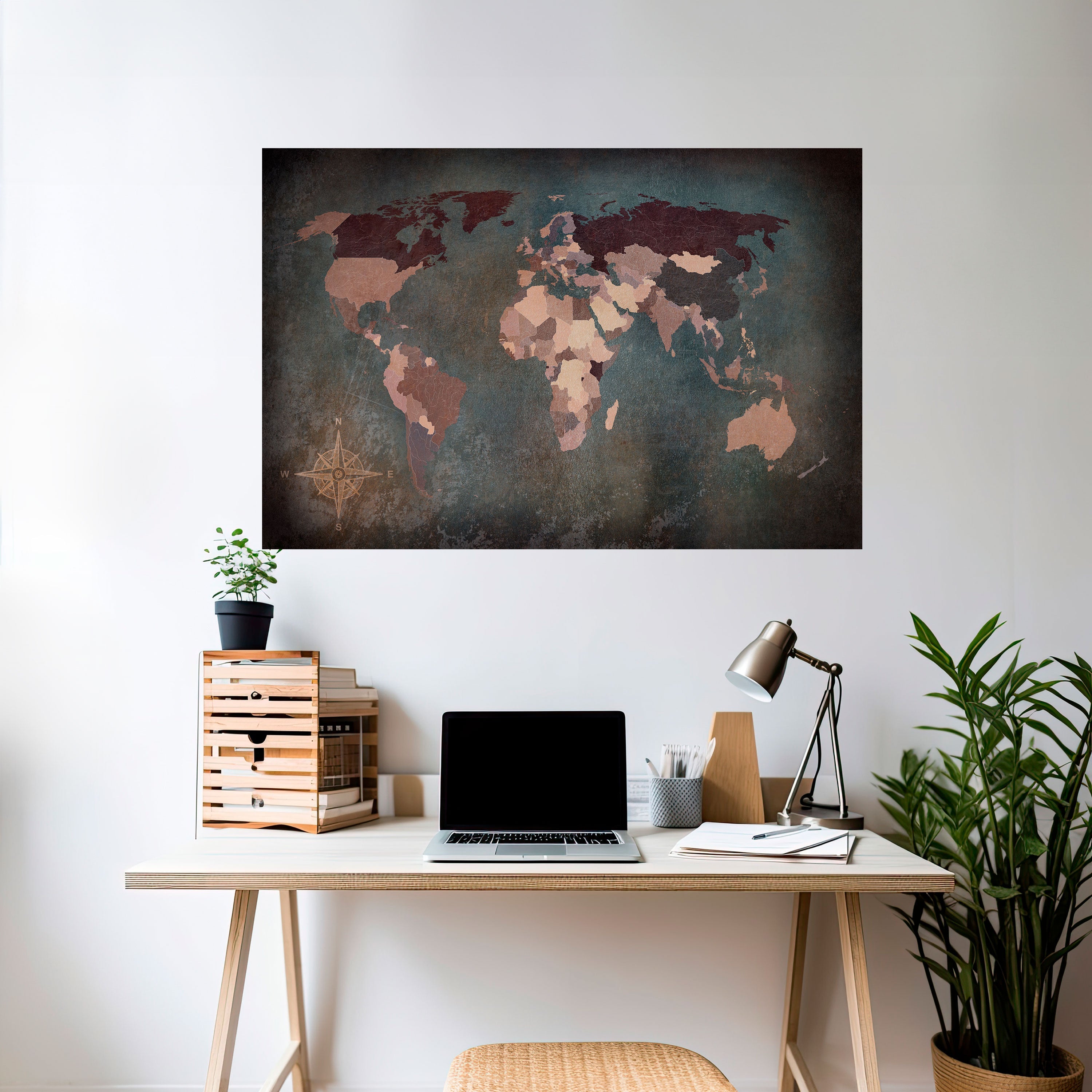 Horizontales Poster „EARTH'S ARTISTIC TESSERAE“ zum Abziehen und Aufkleben