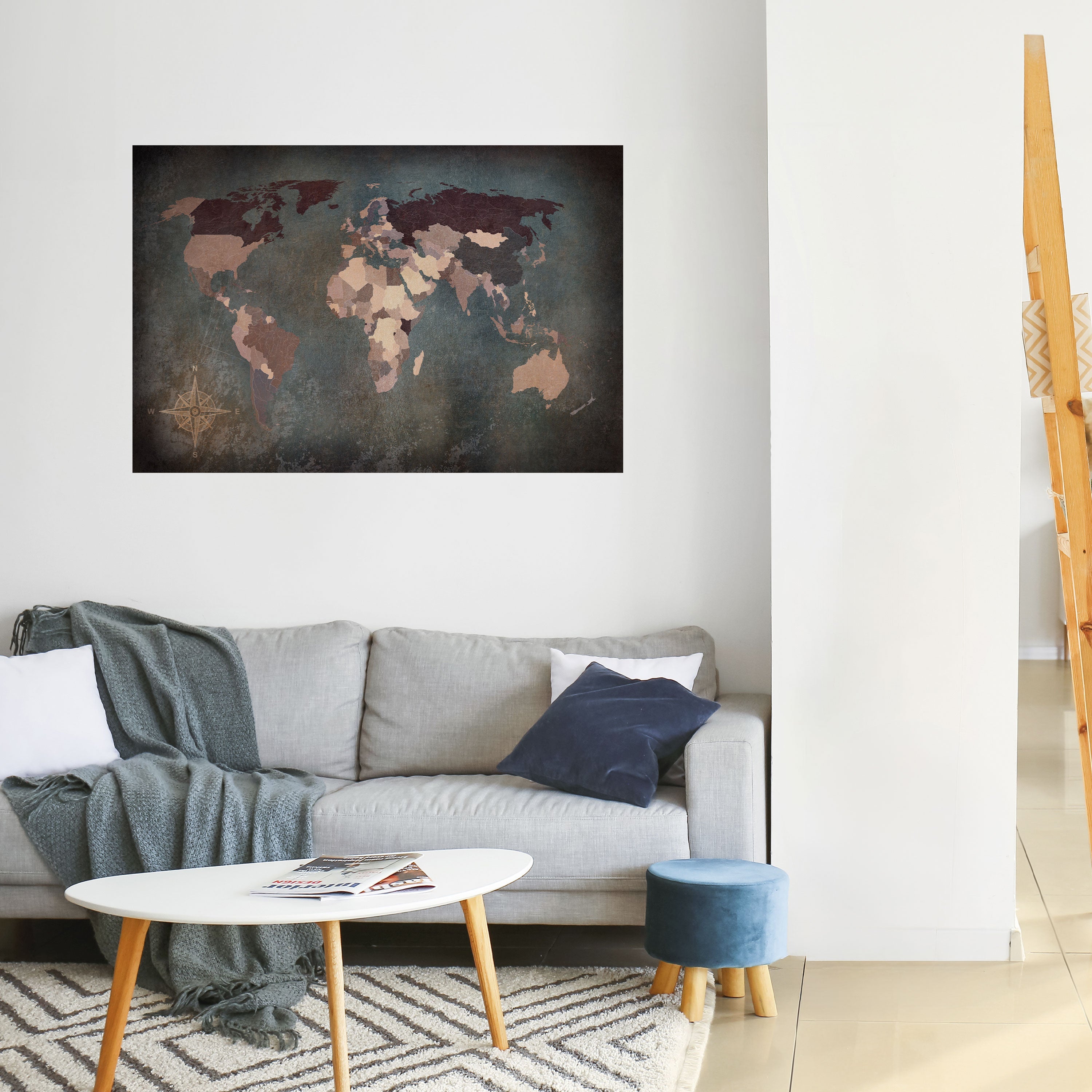 Horizontales Poster „EARTH'S ARTISTIC TESSERAE“ zum Abziehen und Aufkleben