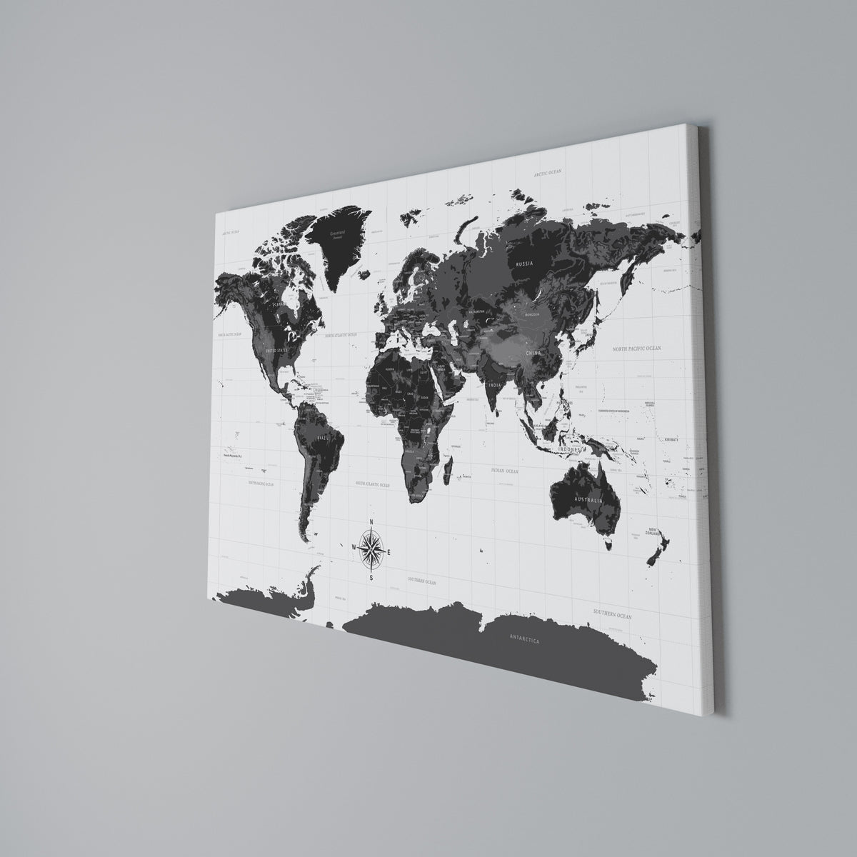 GLOBAL SHADOWS Horizontal Canvas Print
