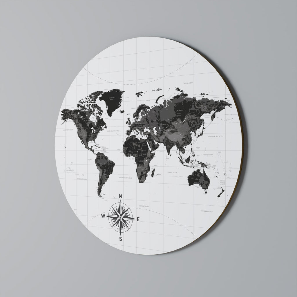 GLOBAL SHADOWS Runde Wandkunst
