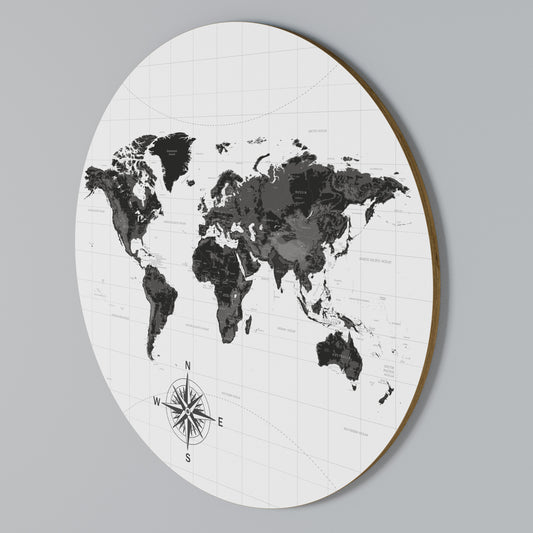 GLOBAL SHADOWS Rundes Wandbild