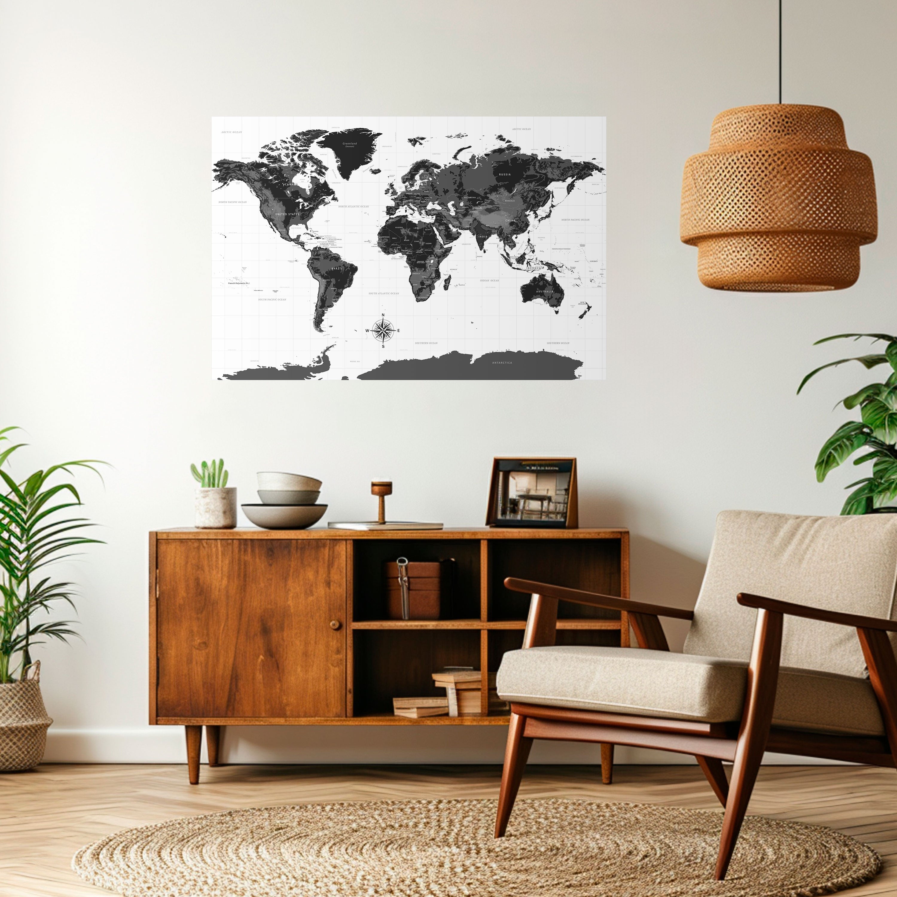 GLOBAL SHADOWS Horizontales Poster zum Abziehen und Aufkleben