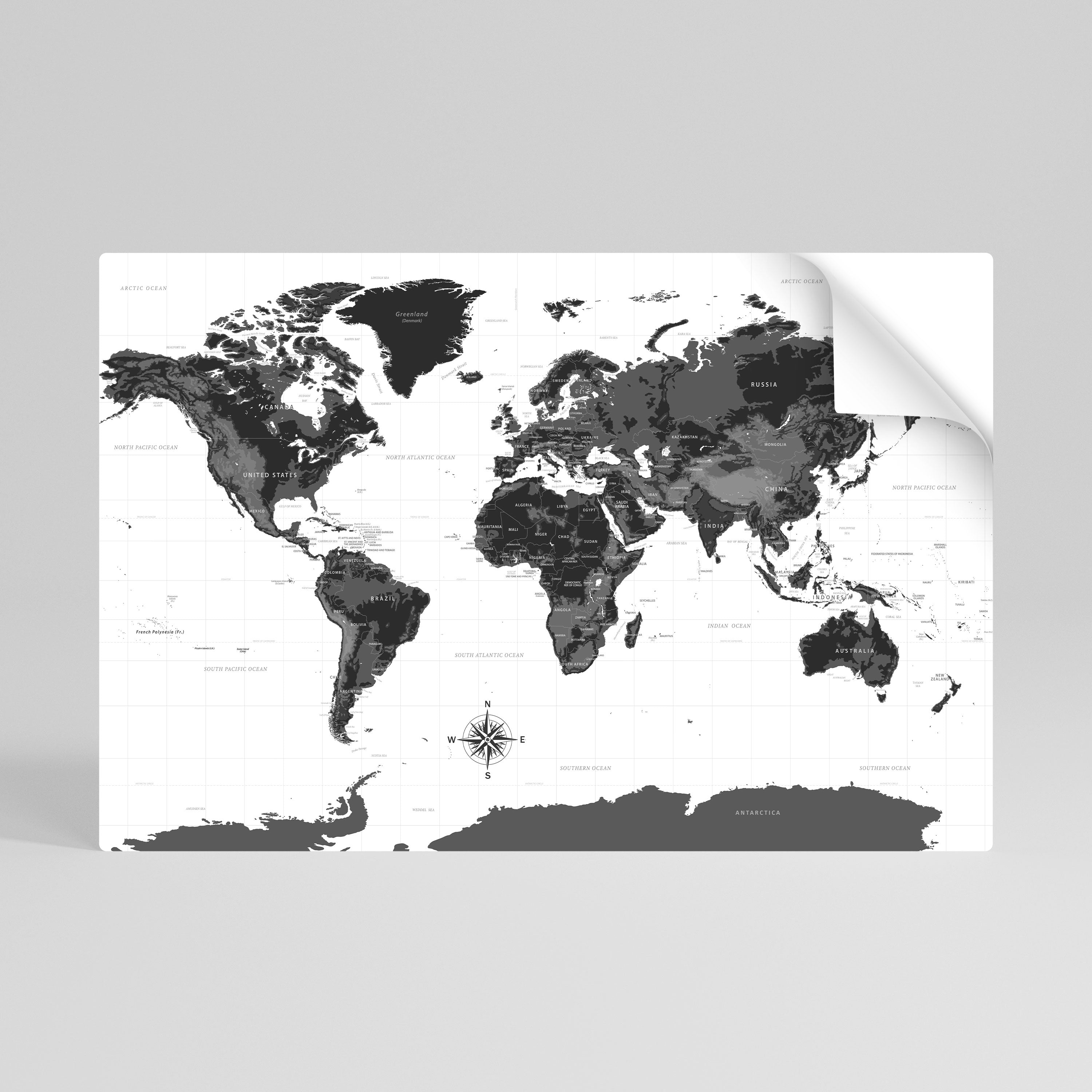 GLOBAL SHADOWS Selbstklebendes Horizontal-Poster
