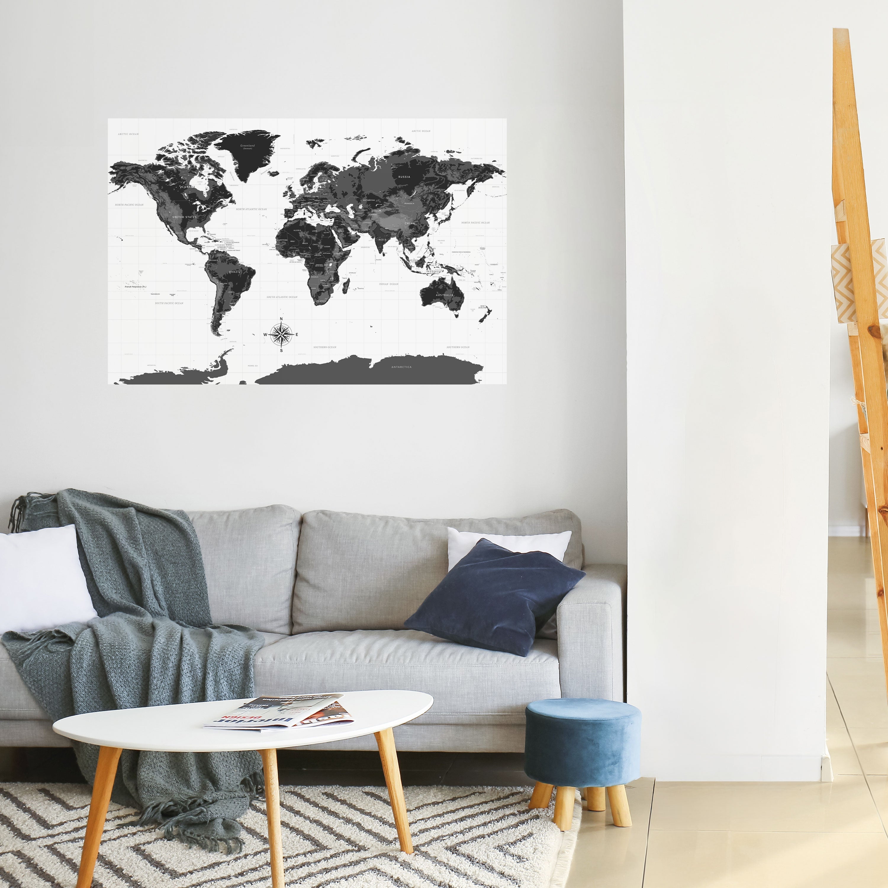GLOBAL SHADOWS Horizontales Poster zum Abziehen und Aufkleben