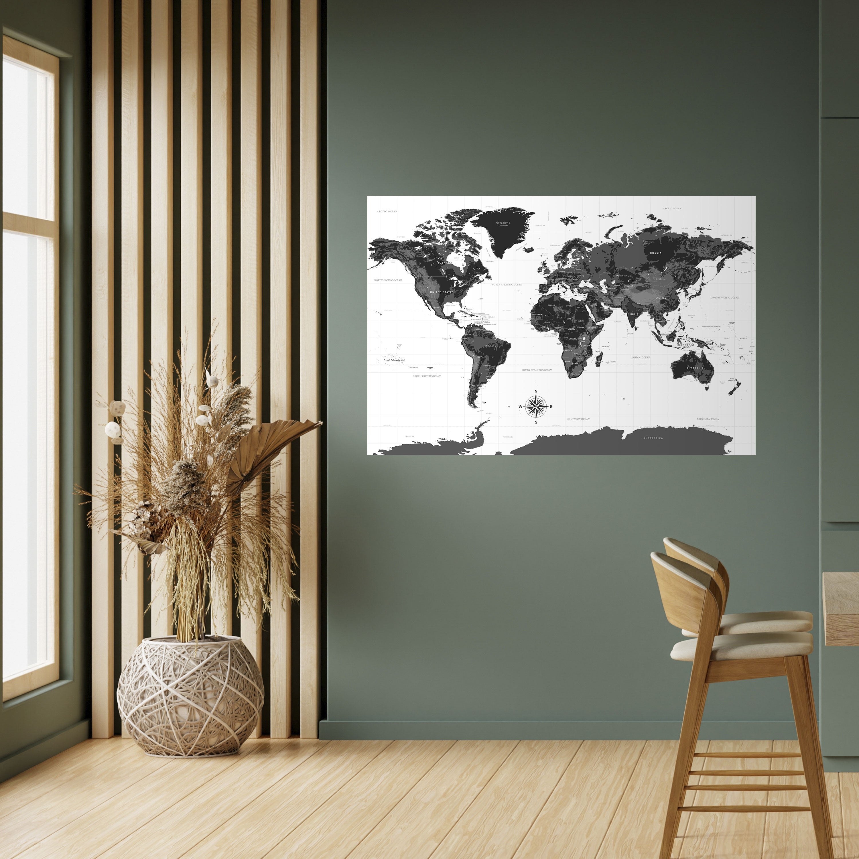 GLOBAL SHADOWS Horizontales Poster zum Abziehen und Aufkleben