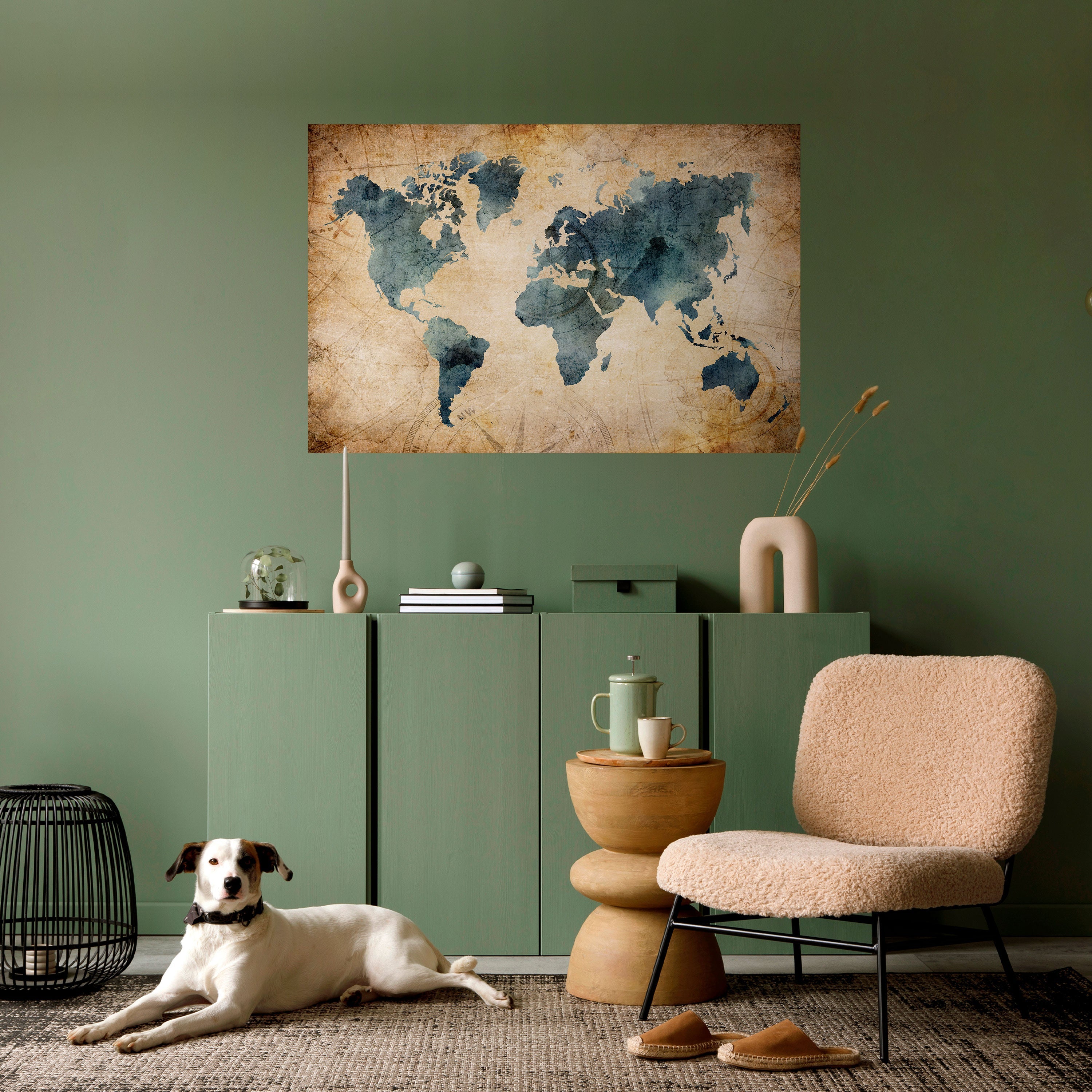 VINTAGE WORLDVIEW Horizontales Poster zum Abziehen und Aufkleben