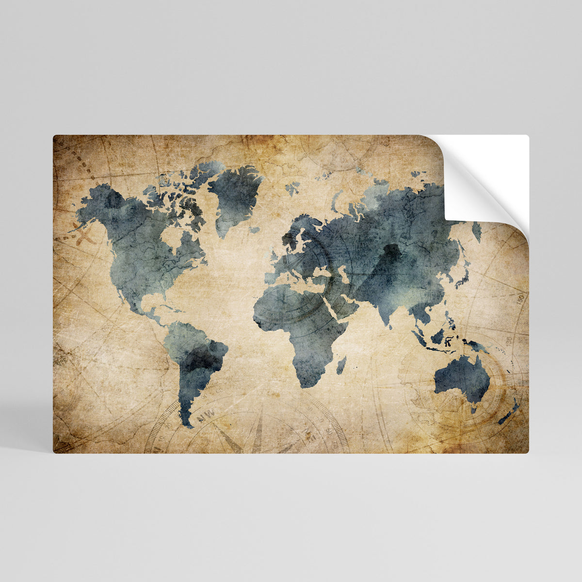 VINTAGE WORLDVIEW Selbstklebendes Horizontal-Poster