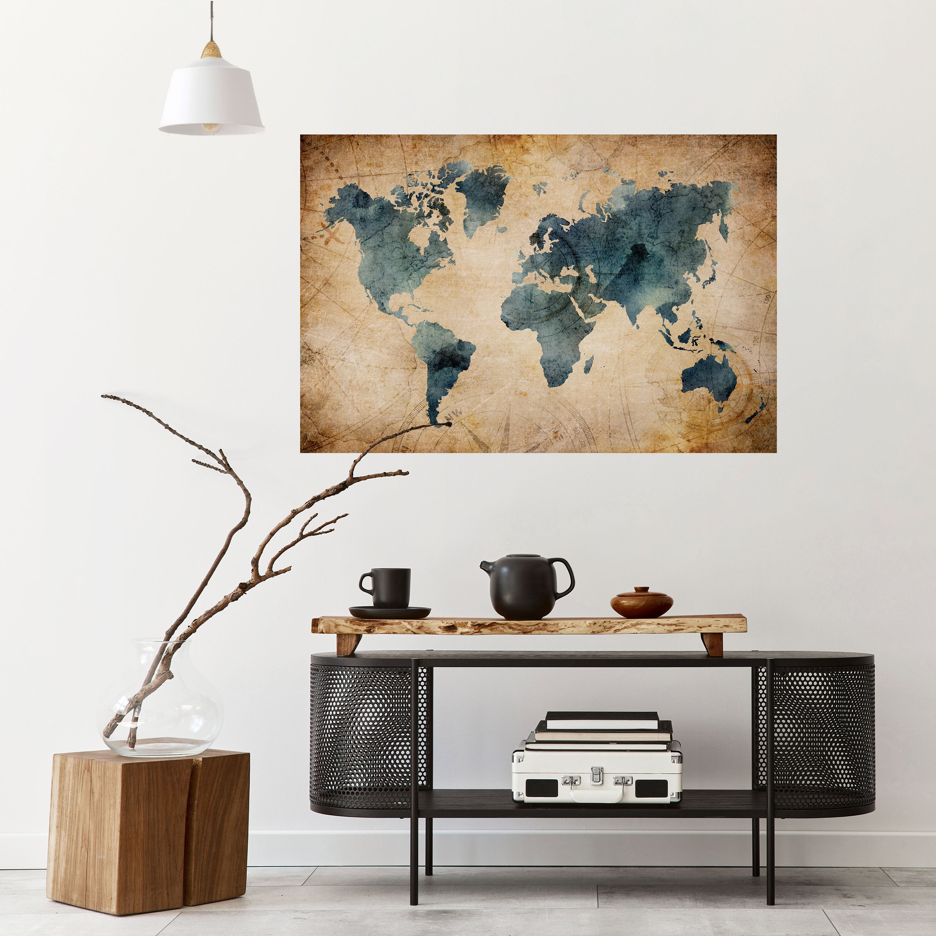 VINTAGE WORLDVIEW Horizontales Poster zum Abziehen und Aufkleben