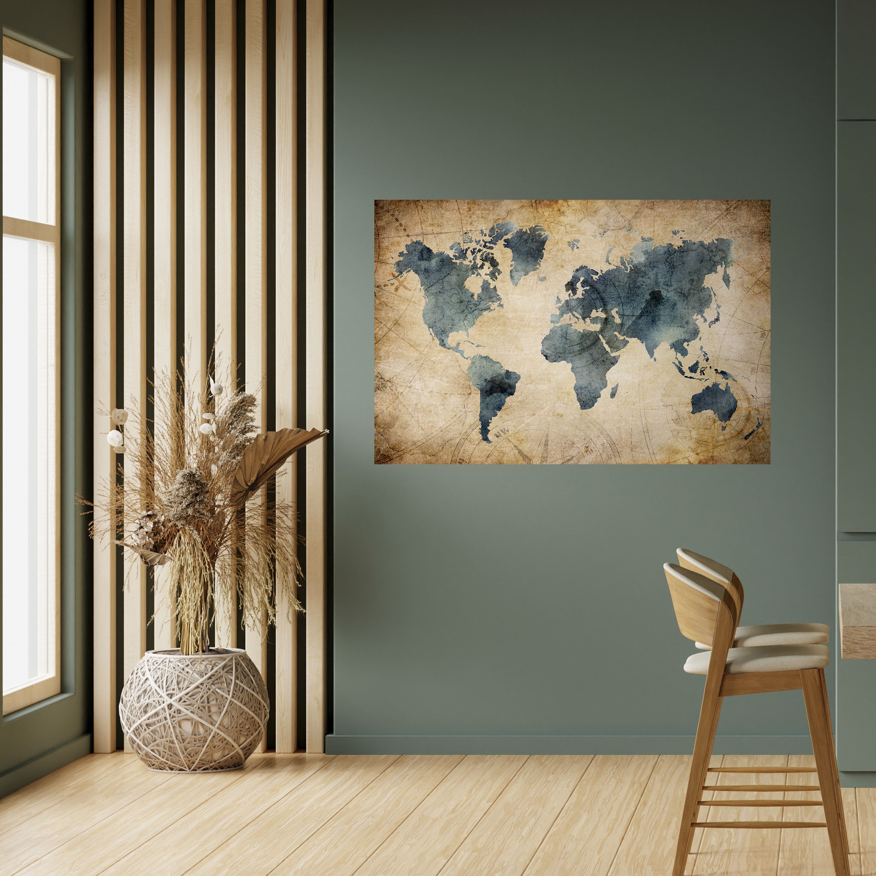 VINTAGE WORLDVIEW Horizontales Poster zum Abziehen und Aufkleben