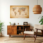 ANCIENT VOYAGER'S MAP Selbstklebendes Horizontal-Poster