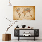 ANCIENT VOYAGER'S MAP Selbstklebendes Horizontal-Poster