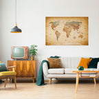 ANCIENT VOYAGER'S MAP Selbstklebendes Horizontal-Poster