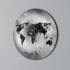 SHADOWED CONTINENTS Runde Wanddekoration Ø 69 cm