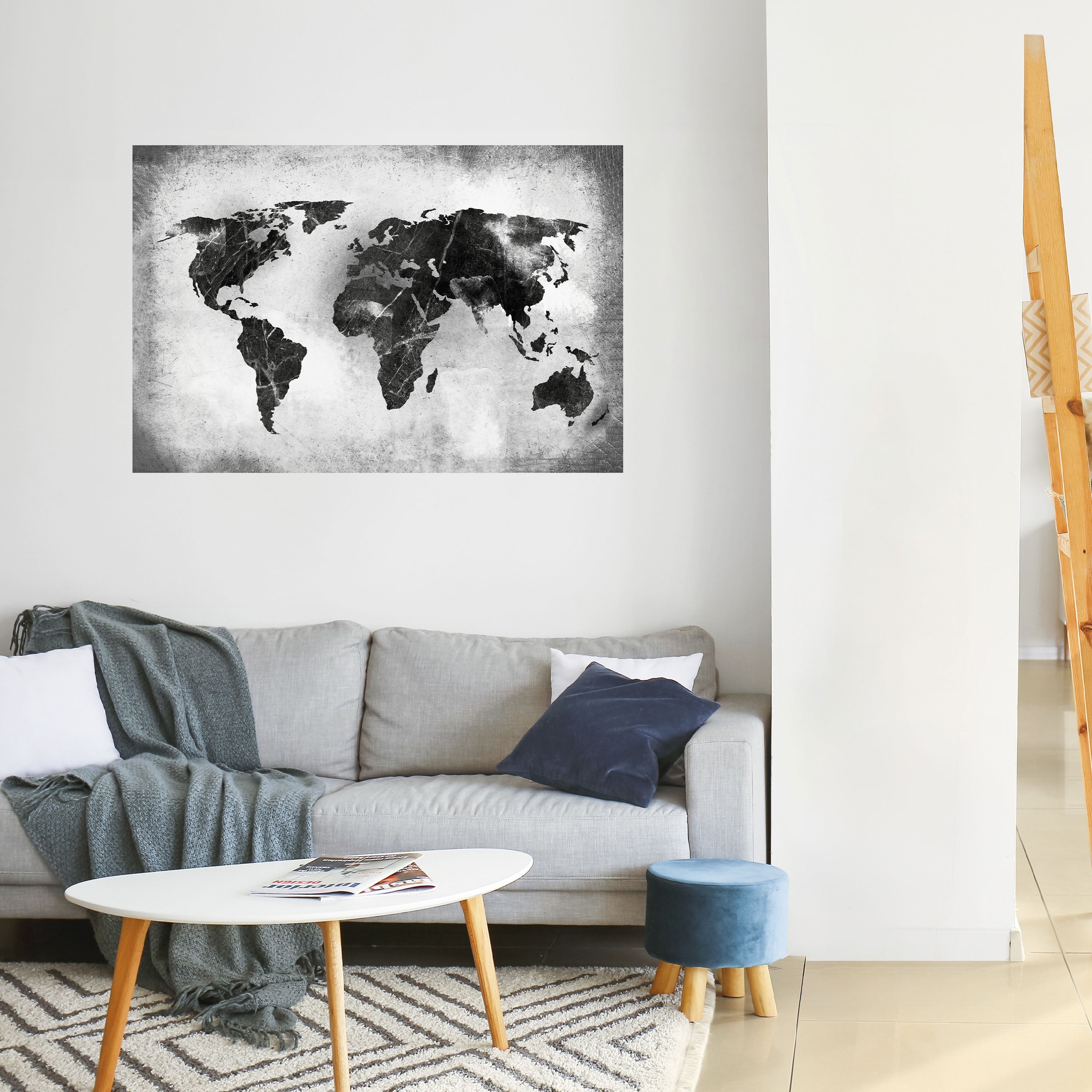 Horizontales Poster „SHADOWED CONTINENTS“ zum Abziehen und Aufkleben