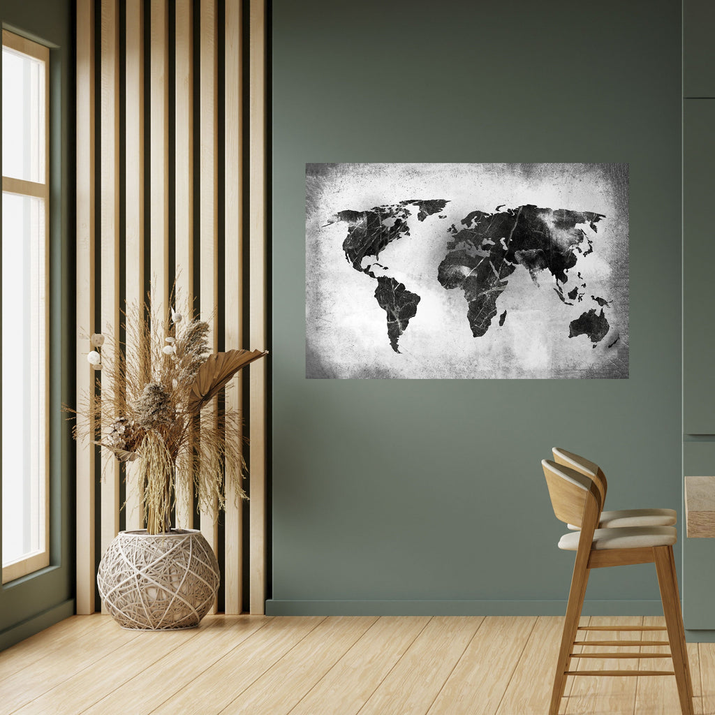 Horizontales Poster „SHADOWED CONTINENTS“ zum Abziehen und Aufkleben