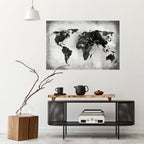 SHADOWED CONTINENTS Selbstklebendes Horizontal-Poster