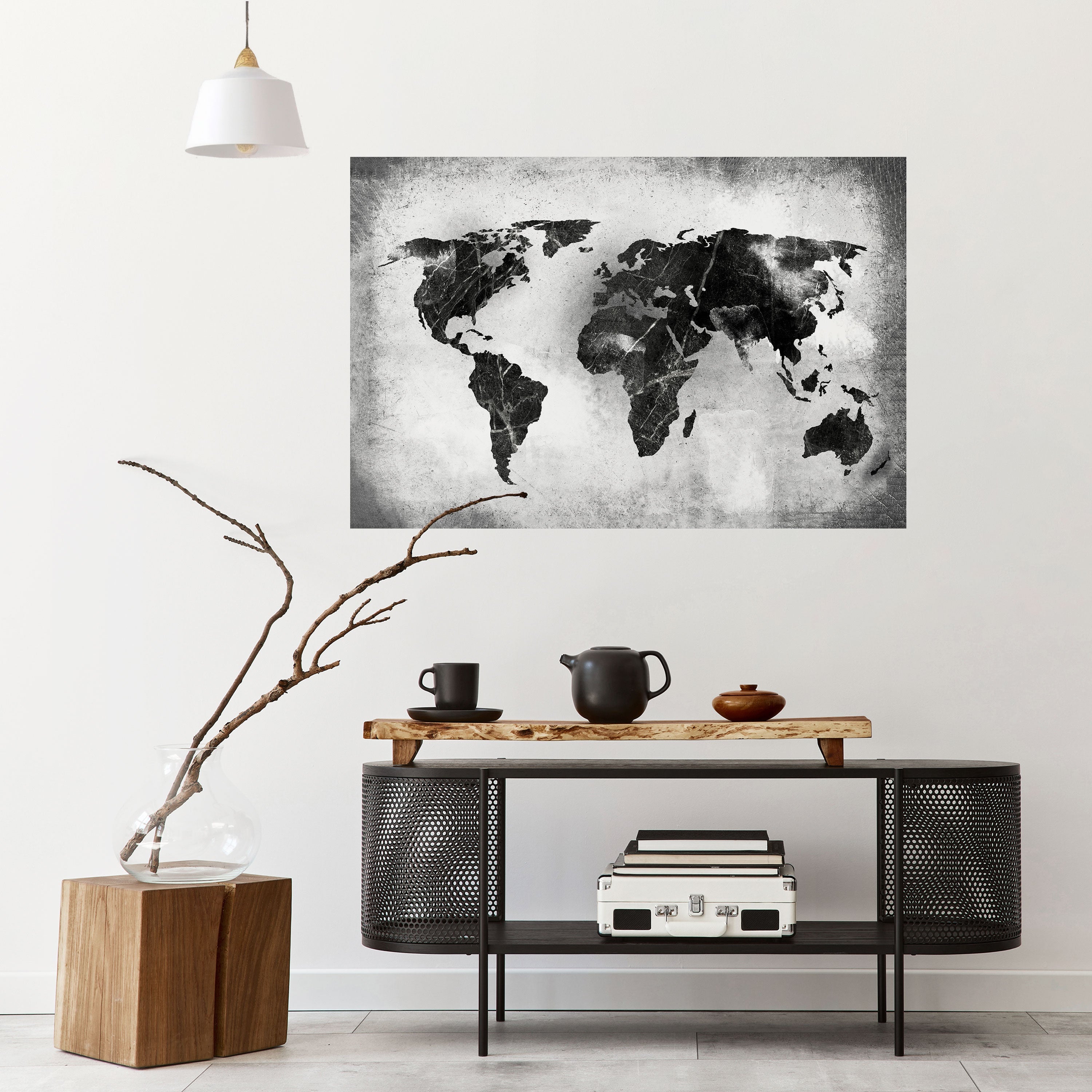Horizontales Poster „SHADOWED CONTINENTS“ zum Abziehen und Aufkleben
