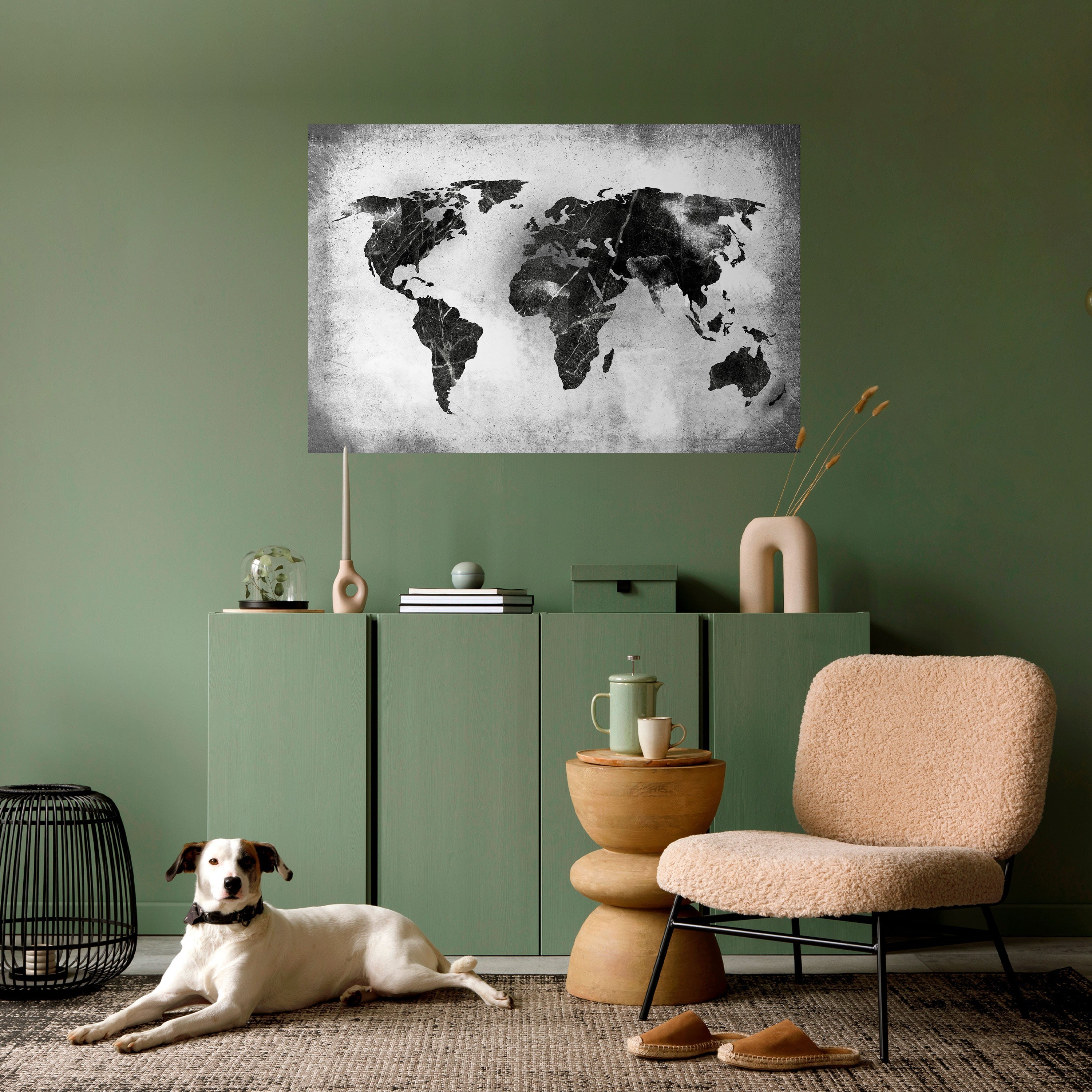 Horizontales Poster „SHADOWED CONTINENTS“ zum Abziehen und Aufkleben