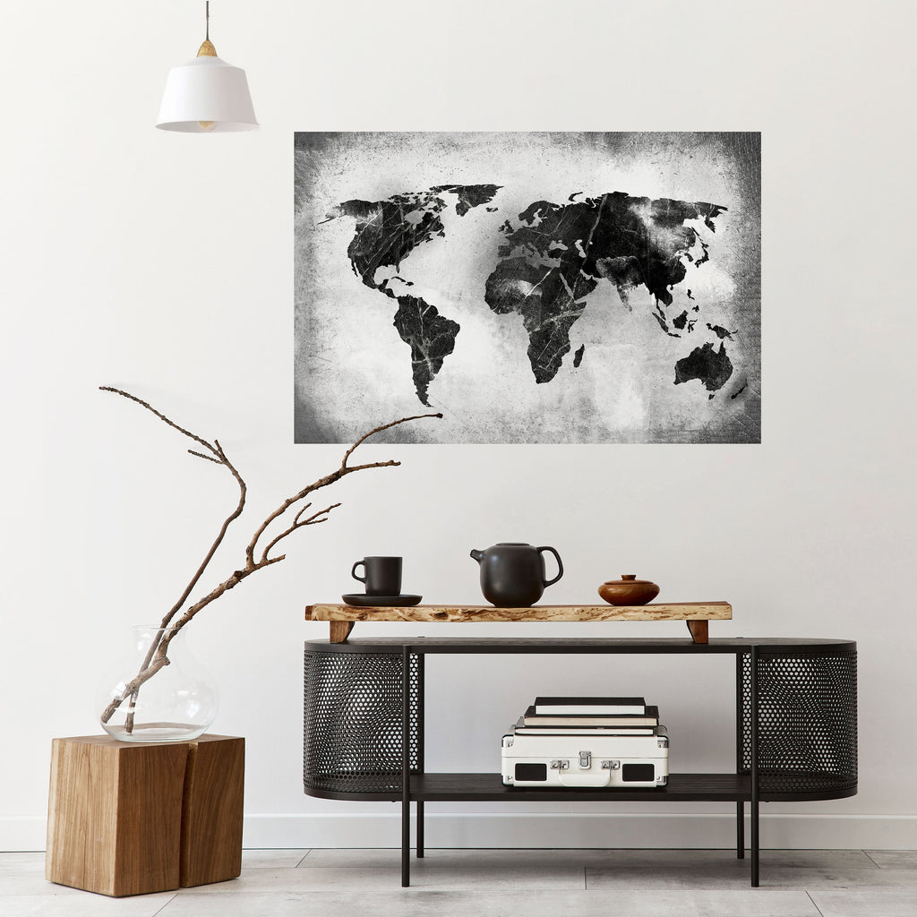 Horizontales Poster „SHADOWED CONTINENTS“ zum Abziehen und Aufkleben