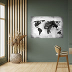 SHADOWED CONTINENTS Selbstklebendes Horizontal-Poster