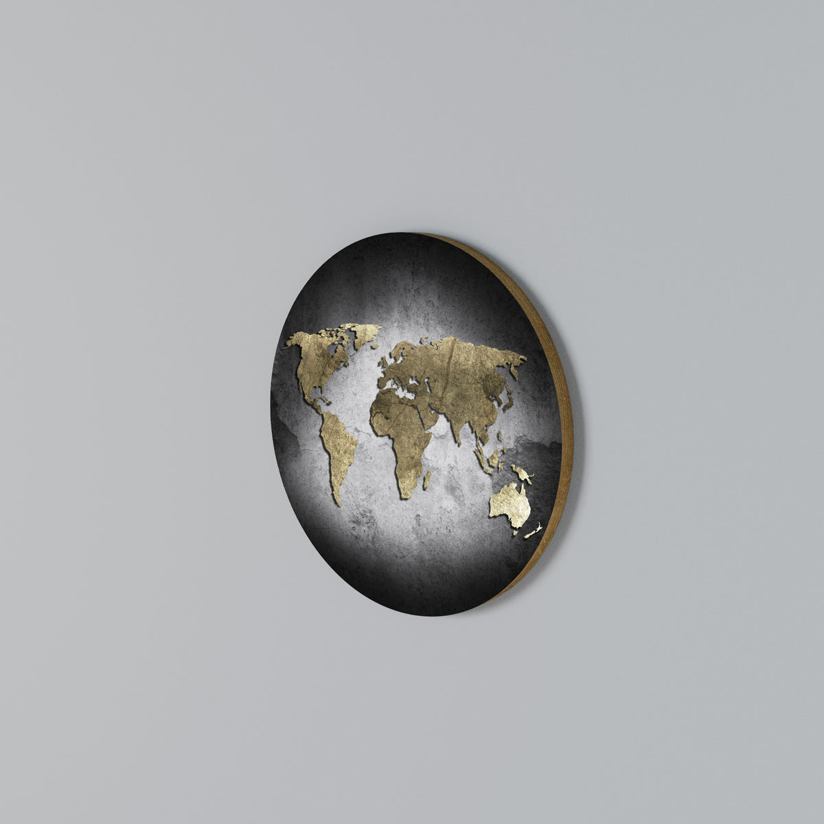 GOLDEN GLOBE TREASURE Rundes Wandbild