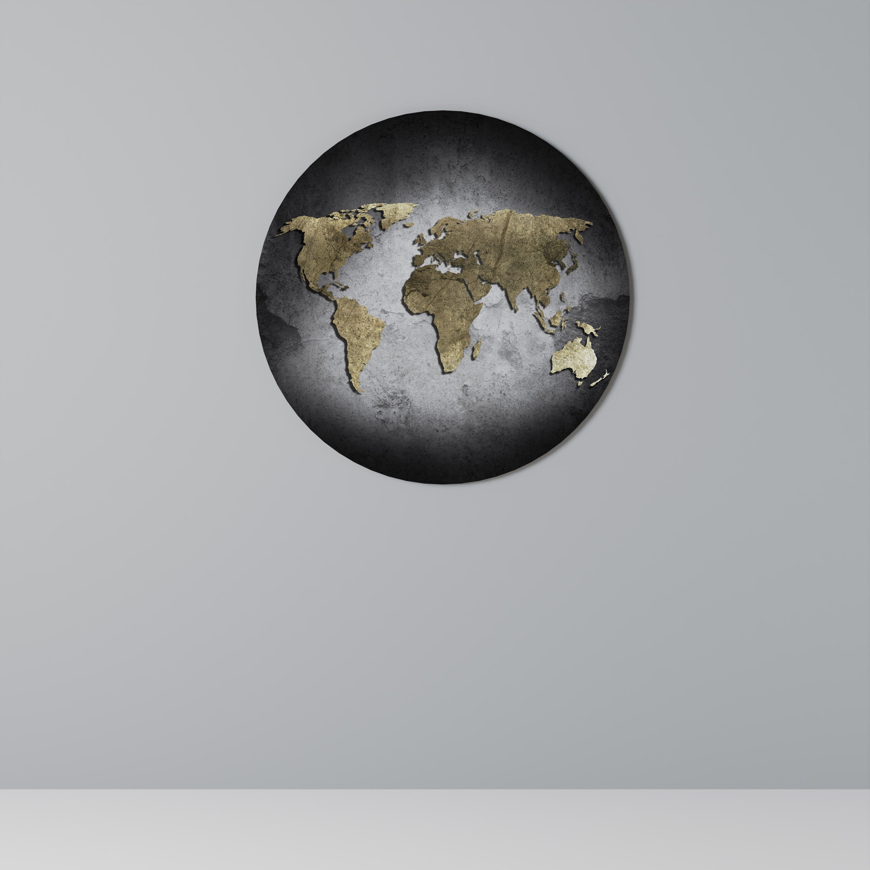 GOLDEN GLOBE TREASURE Runde Wandkunst