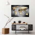 GOLDEN GLOBE TREASURE Selbstklebendes Horizontal-Poster