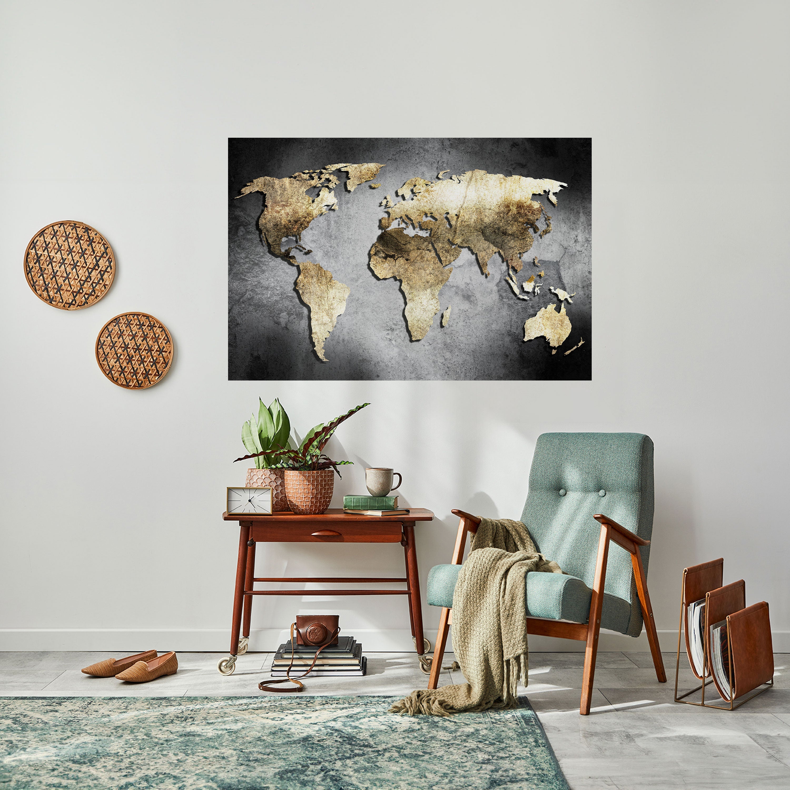 GOLDEN GLOBE TREASURE Horizontales Poster zum Abziehen und Aufkleben
