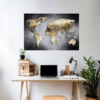 GOLDEN GLOBE TREASURE Selbstklebendes Horizontal-Poster