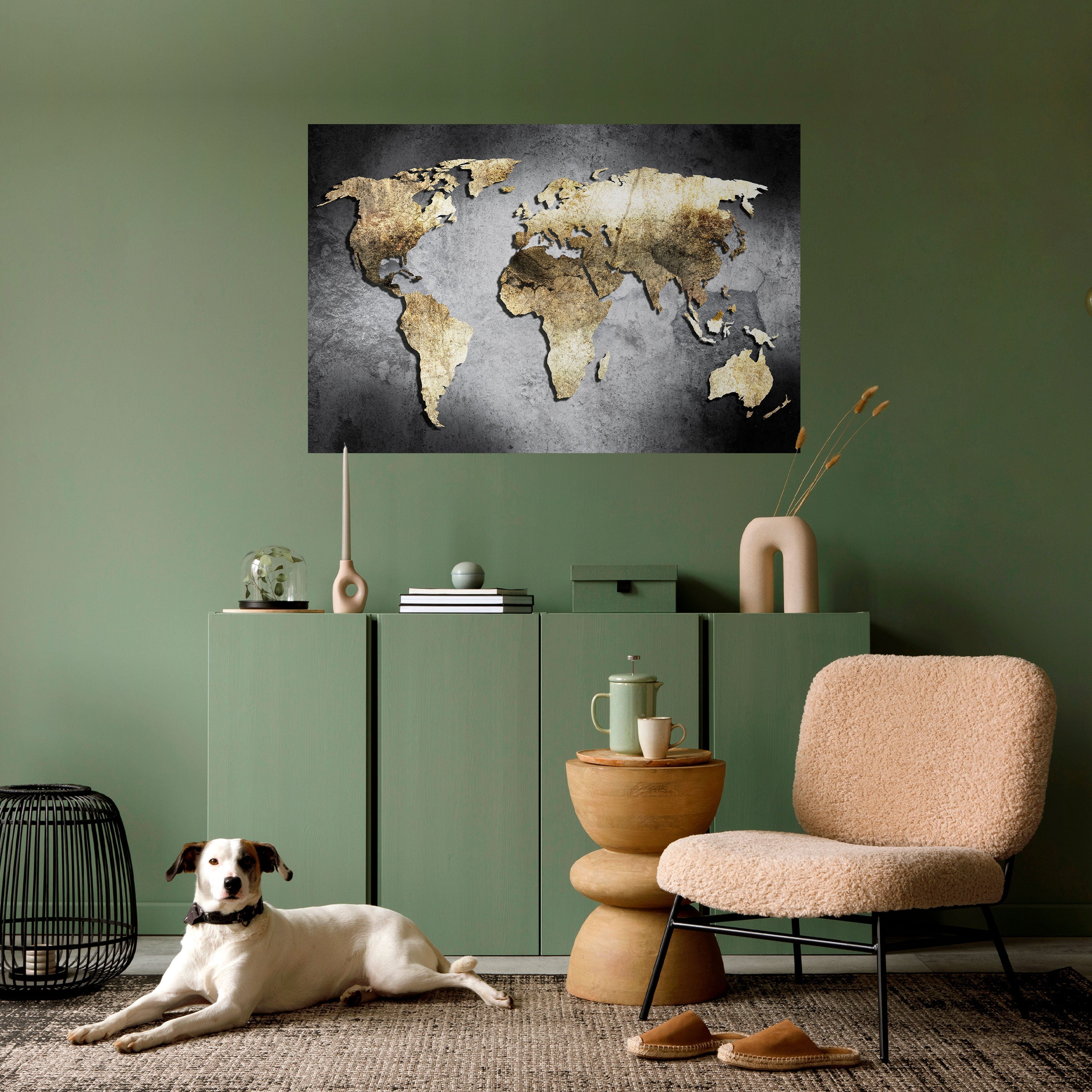 GOLDEN GLOBE TREASURE Horizontales Poster zum Abziehen und Aufkleben