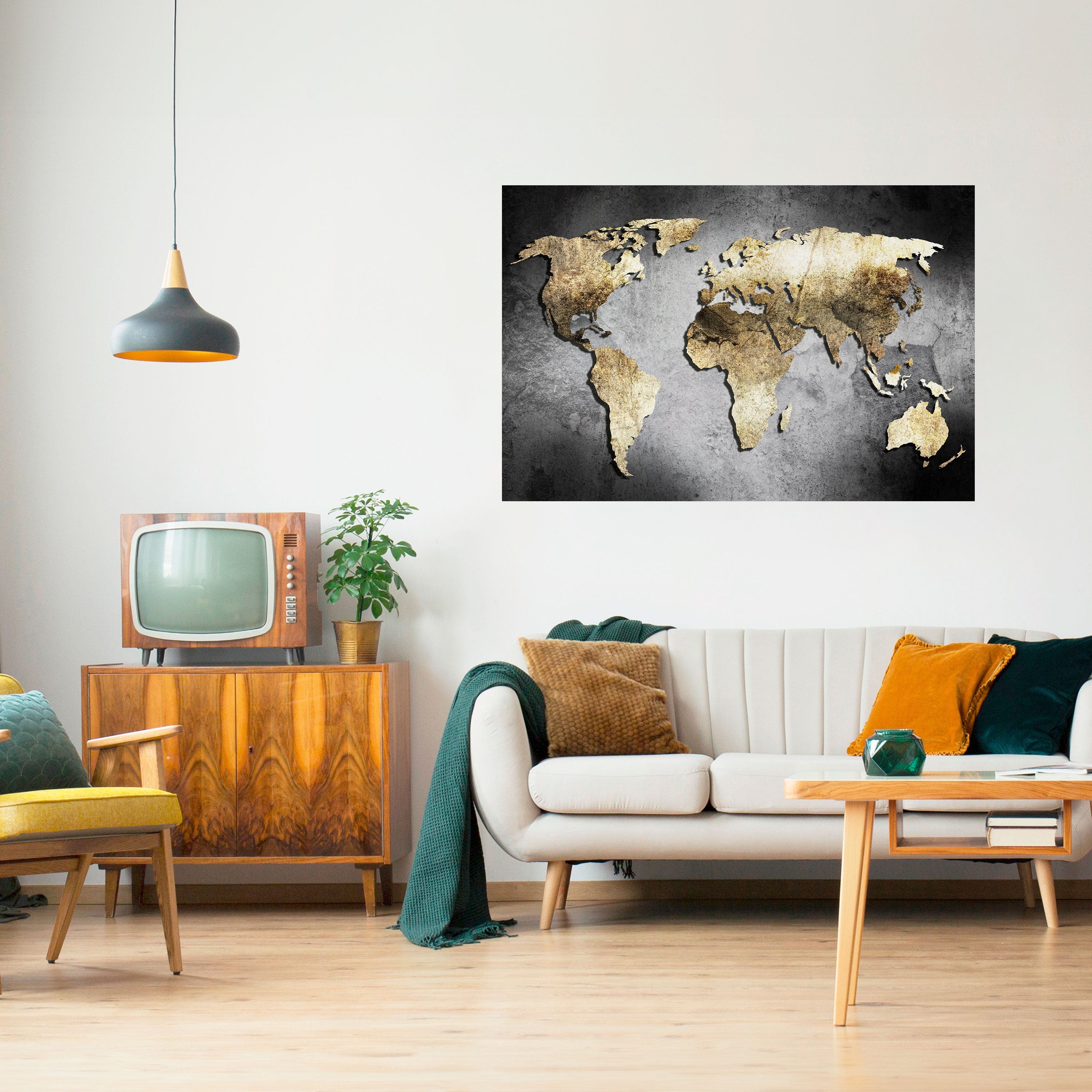 GOLDEN GLOBE TREASURE Horizontales Poster zum Abziehen und Aufkleben