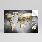 GOLDEN GLOBE TREASURE Selbstklebendes Horizontal-Poster