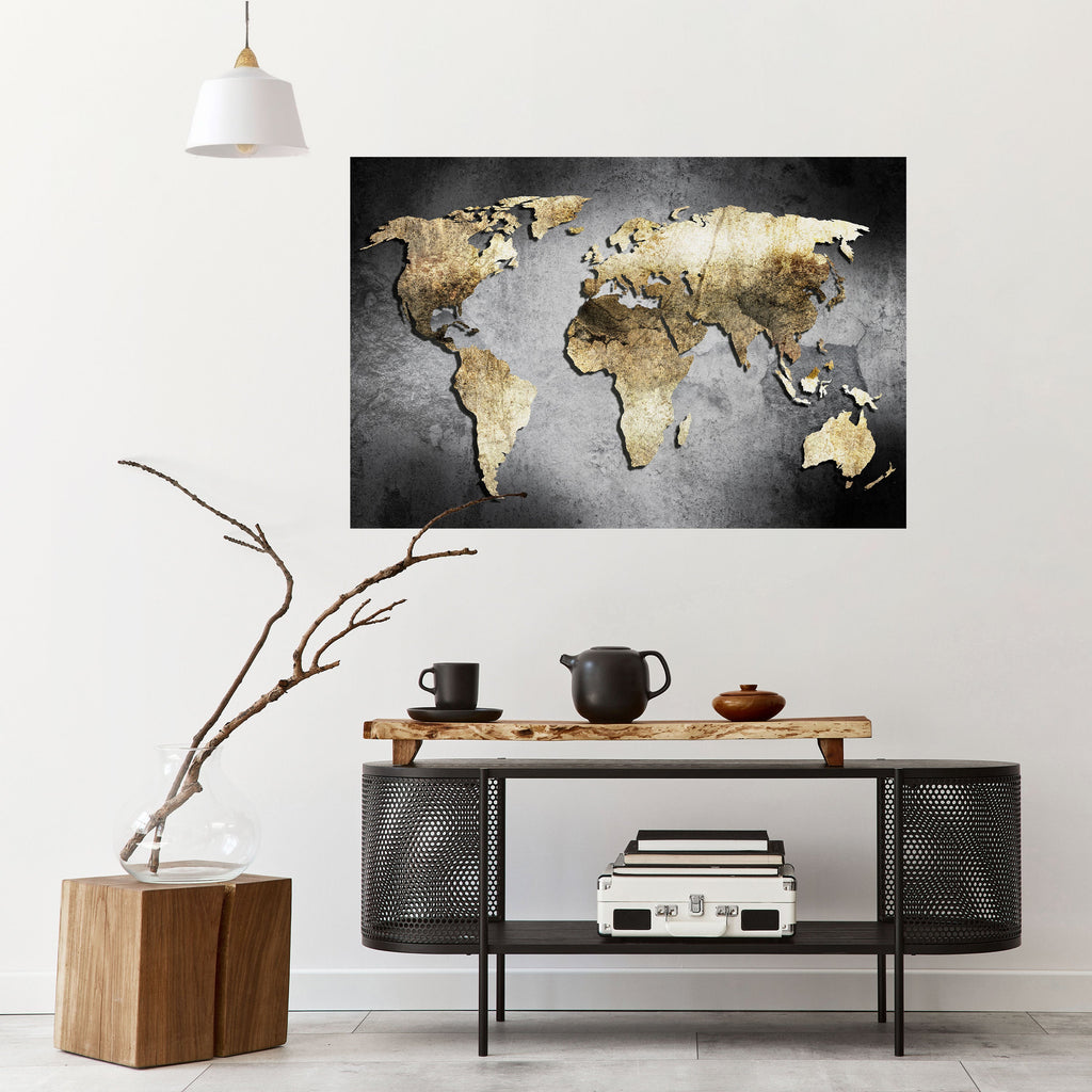 GOLDEN GLOBE TREASURE Horizontales Poster zum Abziehen und Aufkleben