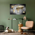 GOLDEN GLOBE TREASURE Selbstklebendes Horizontal-Poster