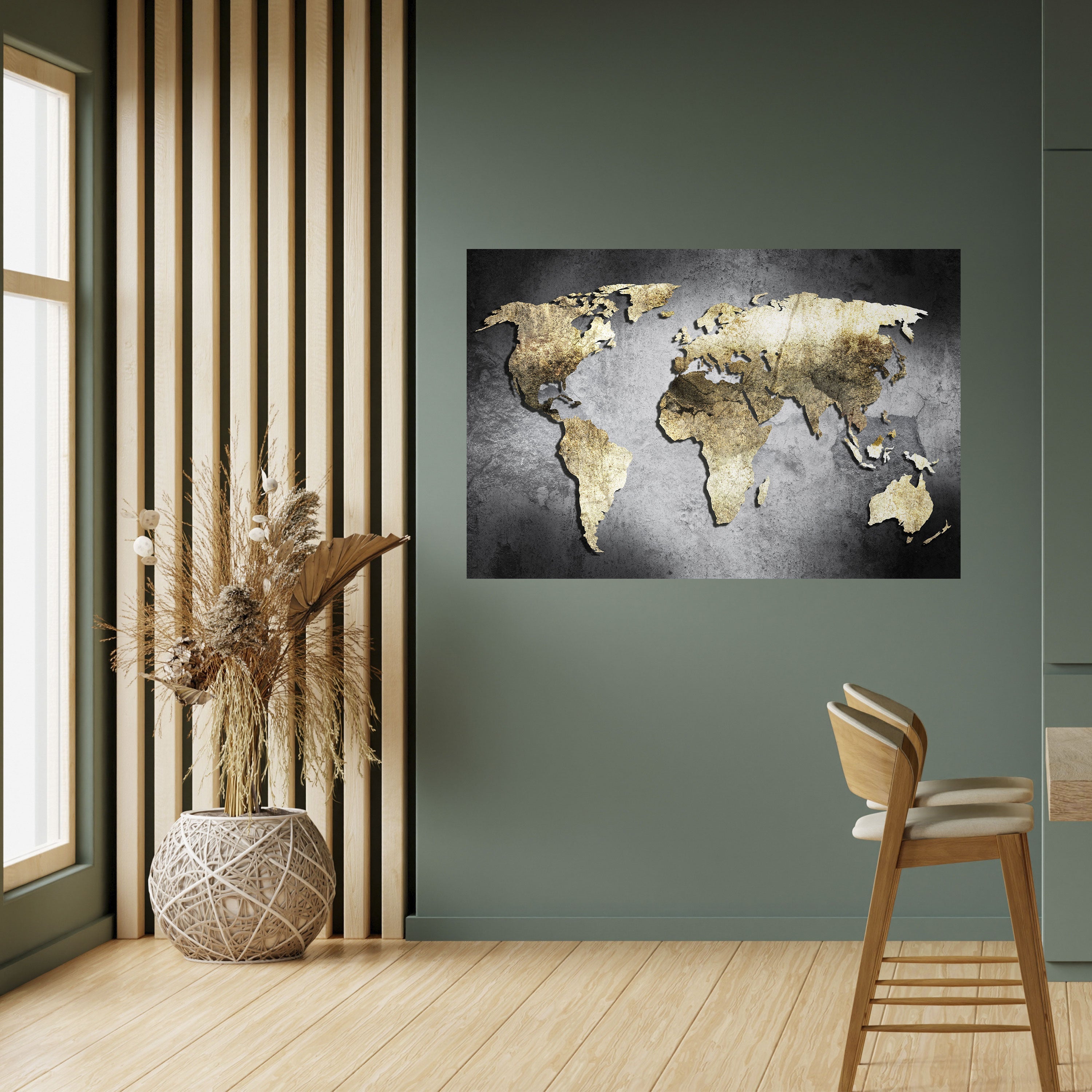 GOLDEN GLOBE TREASURE Horizontales Poster zum Abziehen und Aufkleben