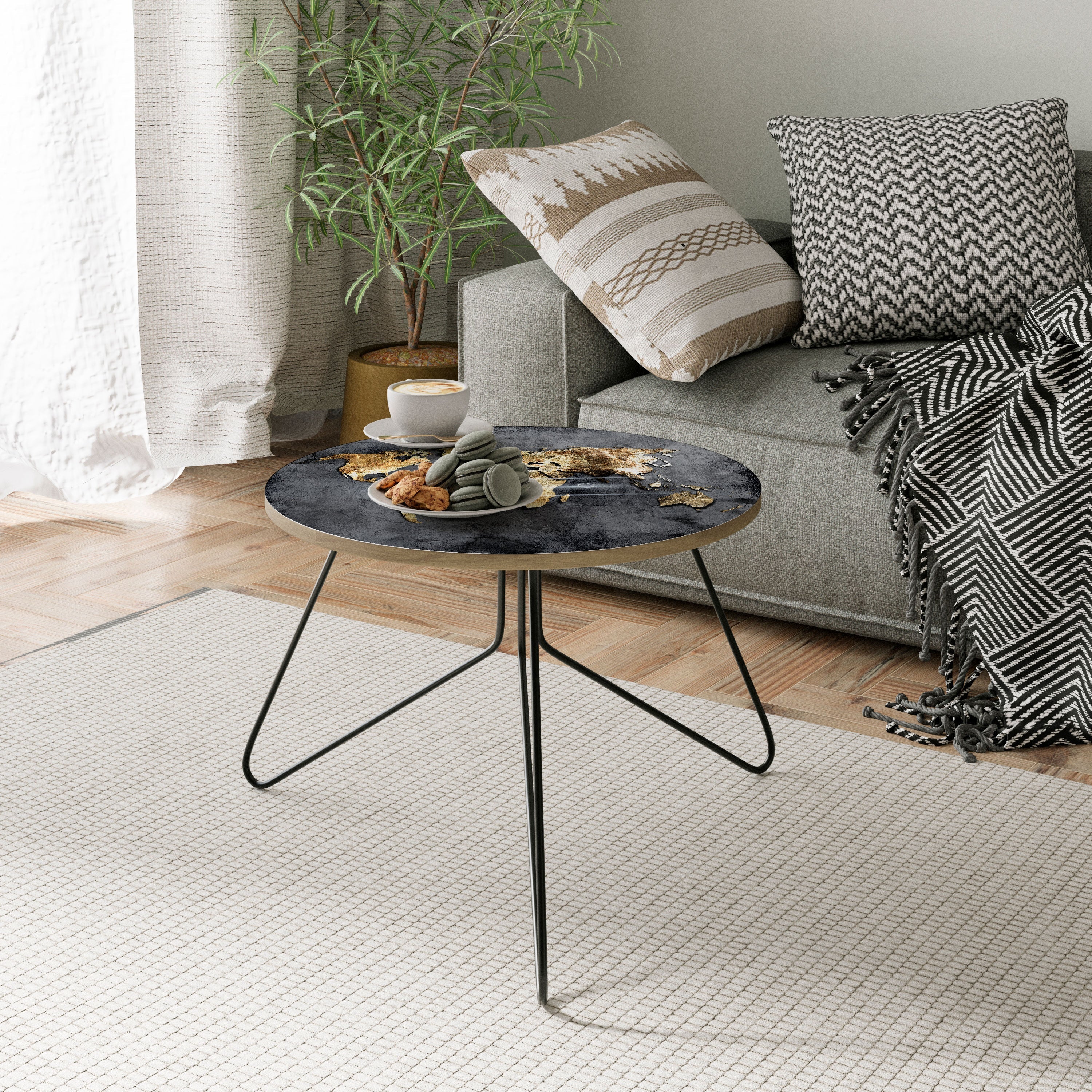 SHIMMERING EARTH MAP Couchtisch 60