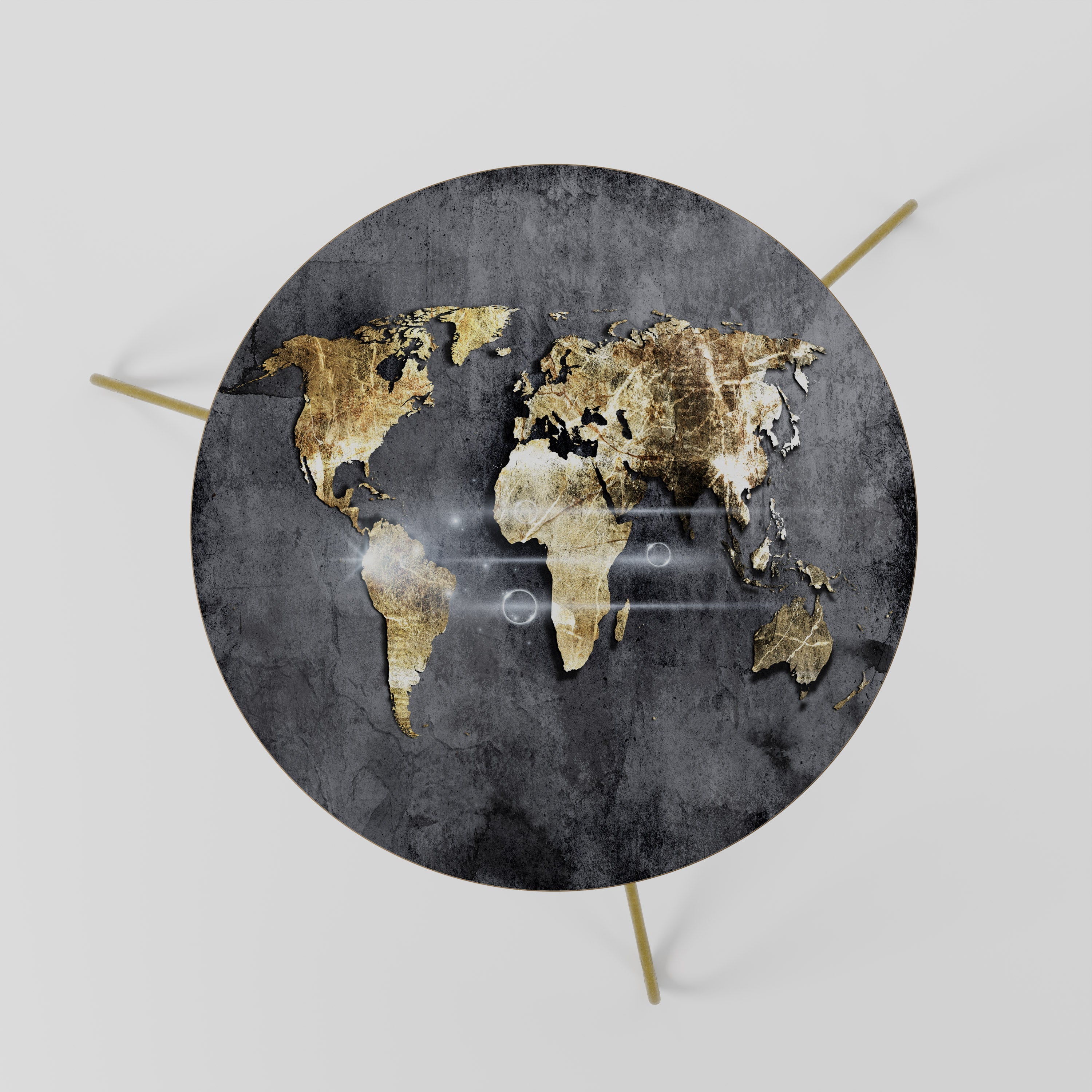 SHIMMERING EARTH MAP Couchtisch 60