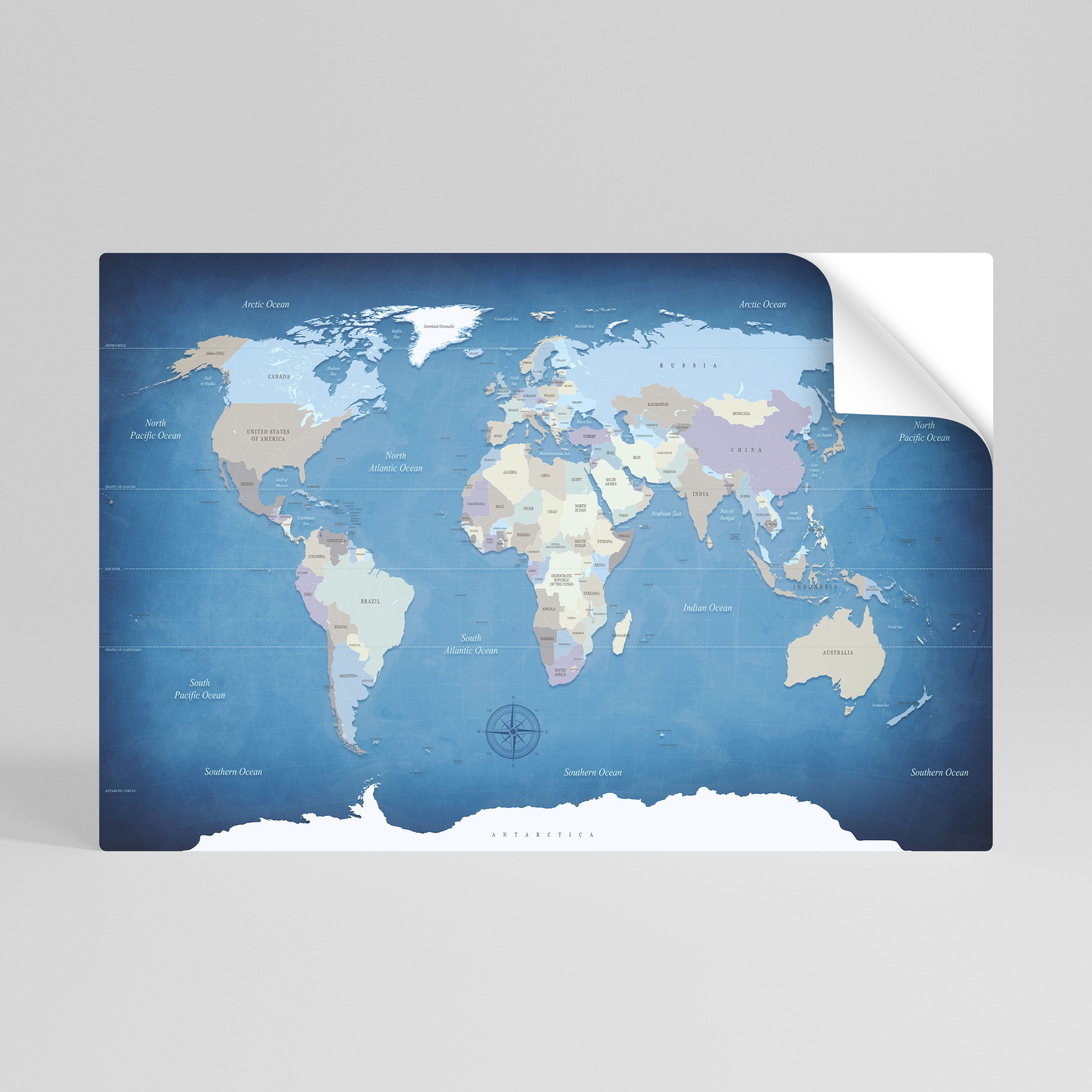 MAP OF DISCOVERY Selbstklebendes Horizontal-Poster