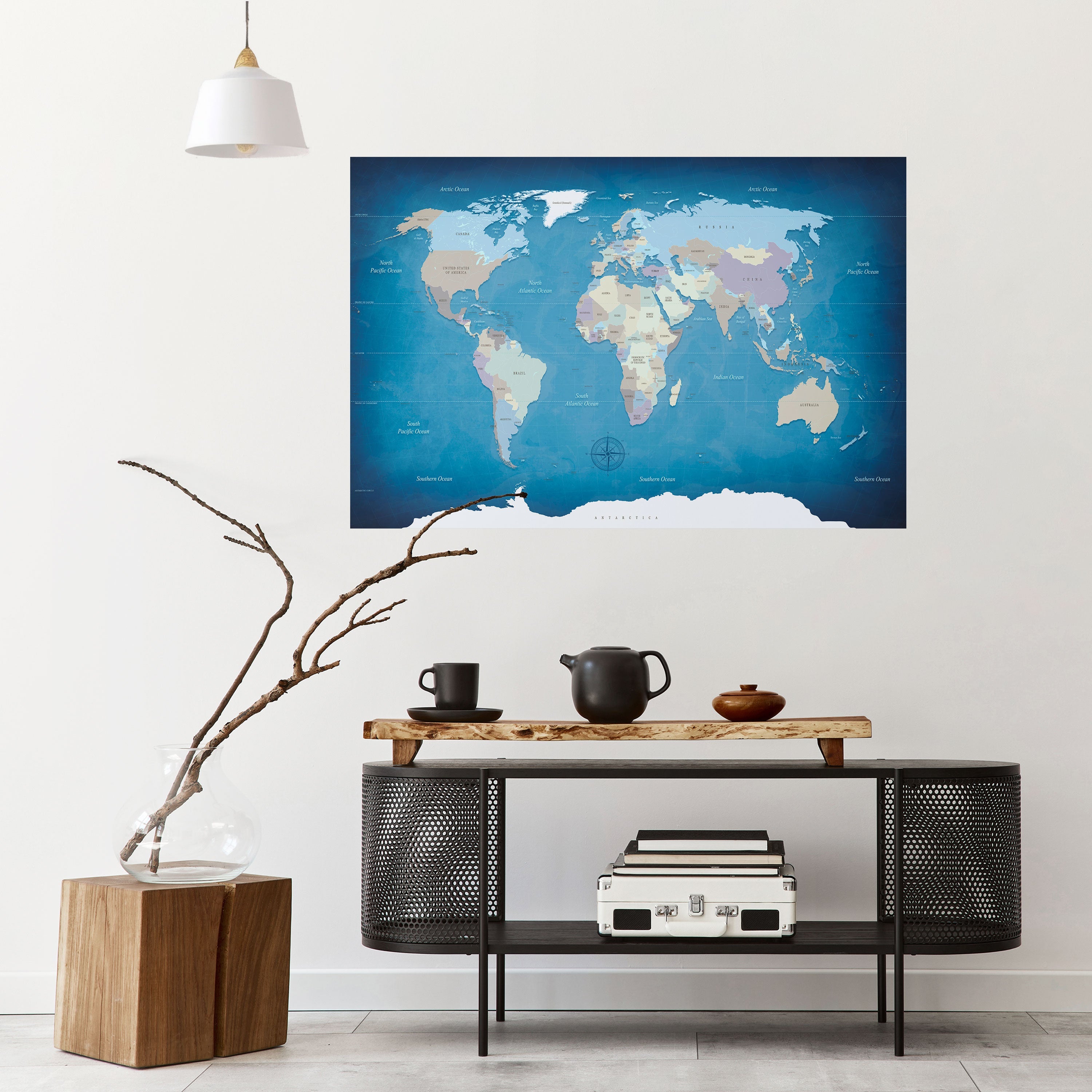Horizontales Poster „Karte der Entdeckung“ zum Abziehen und Aufkleben