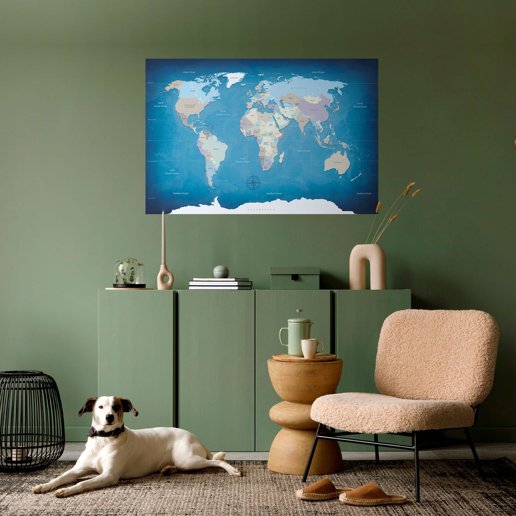Horizontales Poster „Karte der Entdeckung“ zum Abziehen und Aufkleben