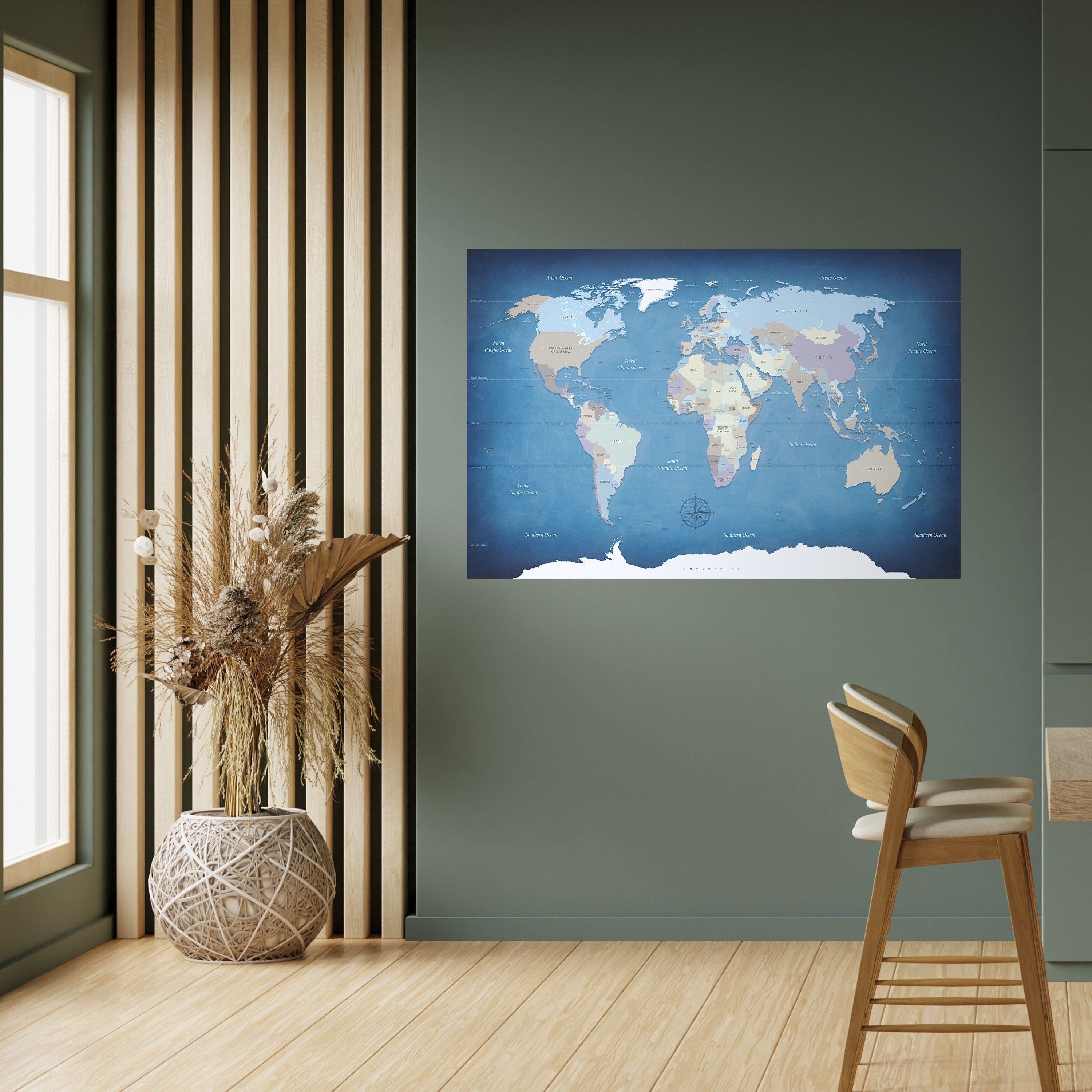 Horizontales Poster „Karte der Entdeckung“ zum Abziehen und Aufkleben