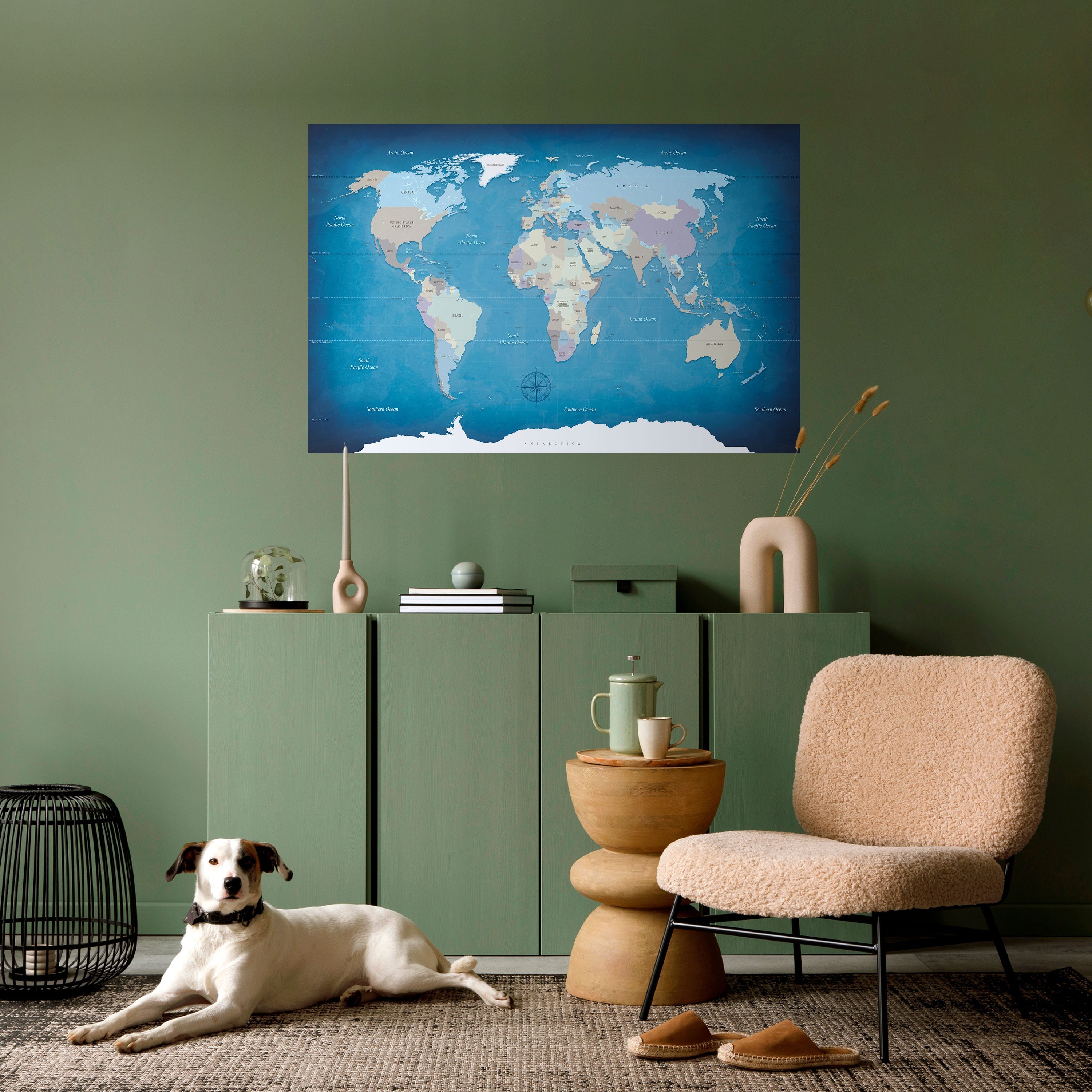 Horizontales Poster „Karte der Entdeckung“ zum Abziehen und Aufkleben