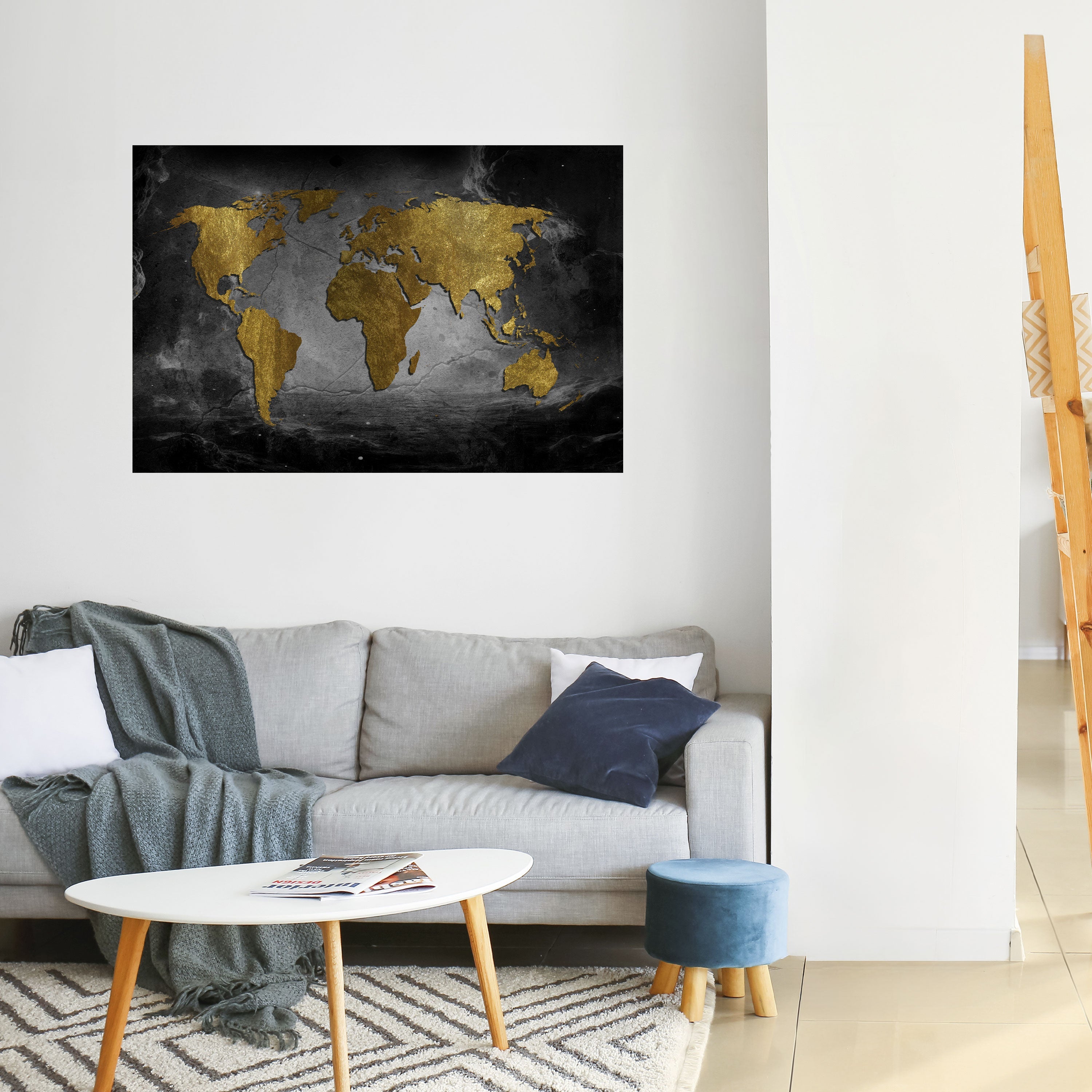 DARK WORLDVIEW Peel and Stick Horizontal Poster